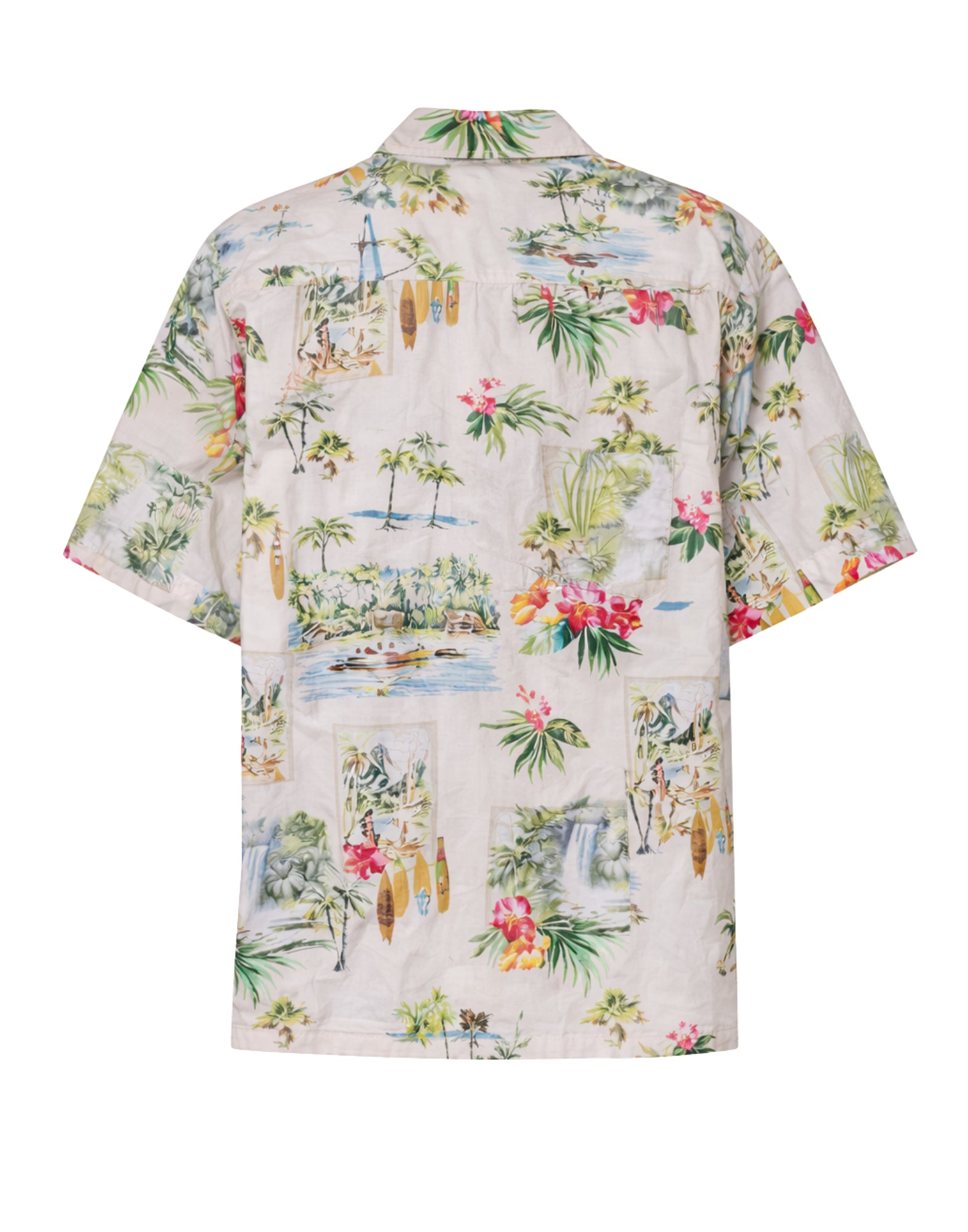 Tintoria Mattei Men’s Bowling Shirt in Cotton with Floral Print – Beige Multicolor RFQ MIE FU1 BOWLING