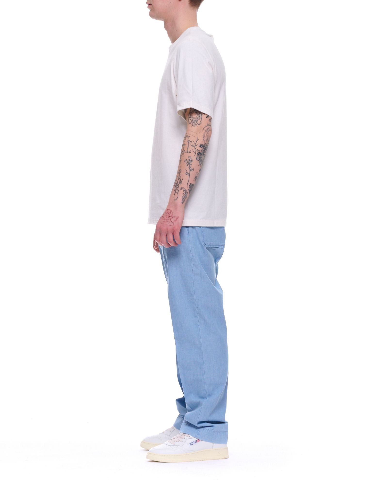 Camiseta de algodón The One de Nordic Denim para hombre blanca de corte regular y cuello redondo 25-85-999 BLANCO