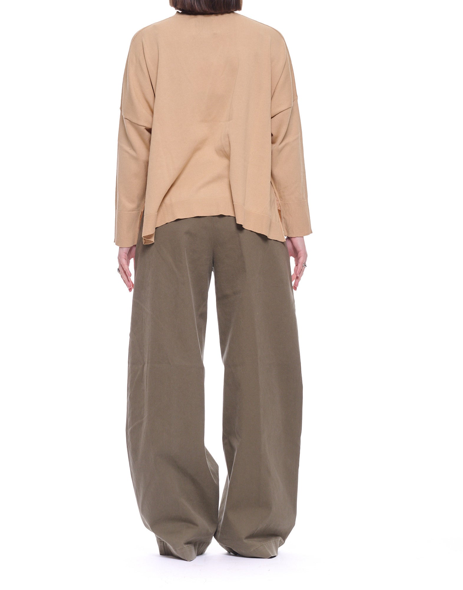 Laboratorio Double-Breasted Knit Jacket 100% Cotton Honey Women’s Loose Fit JO4602 1005