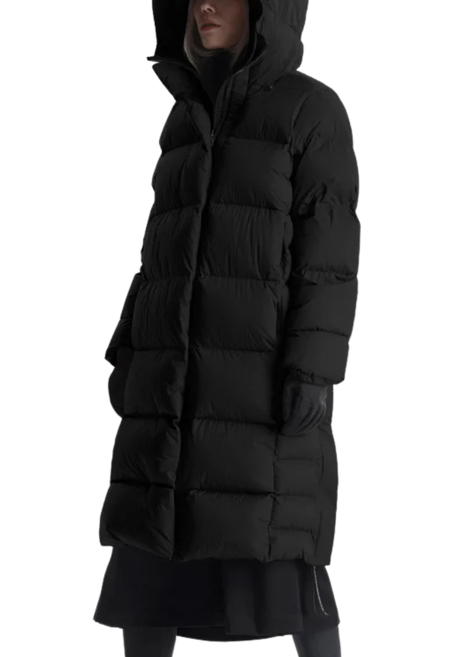 QW540 BLACK AITKEN PUFFER COAT - Cappotti - KRAKATAU
