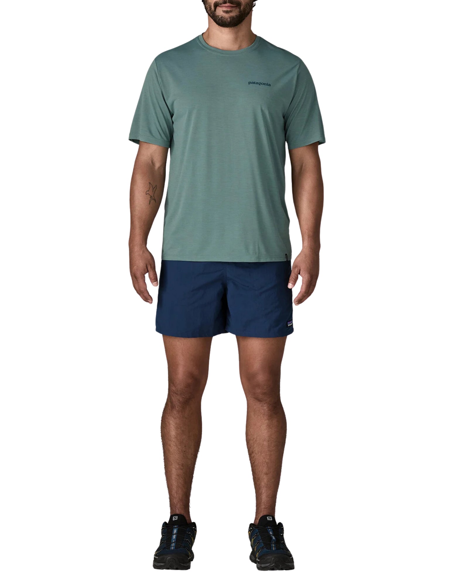 Patagonia Men’s Cap Cool Daily Boardshort Logo T-Shirt Blue Sage 45481 BSLX