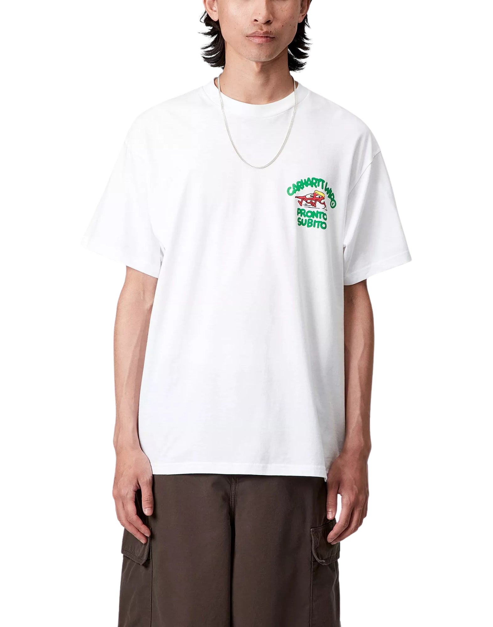 티셔츠 맨 i035195 02xx Pronto White CARHARTT WIP