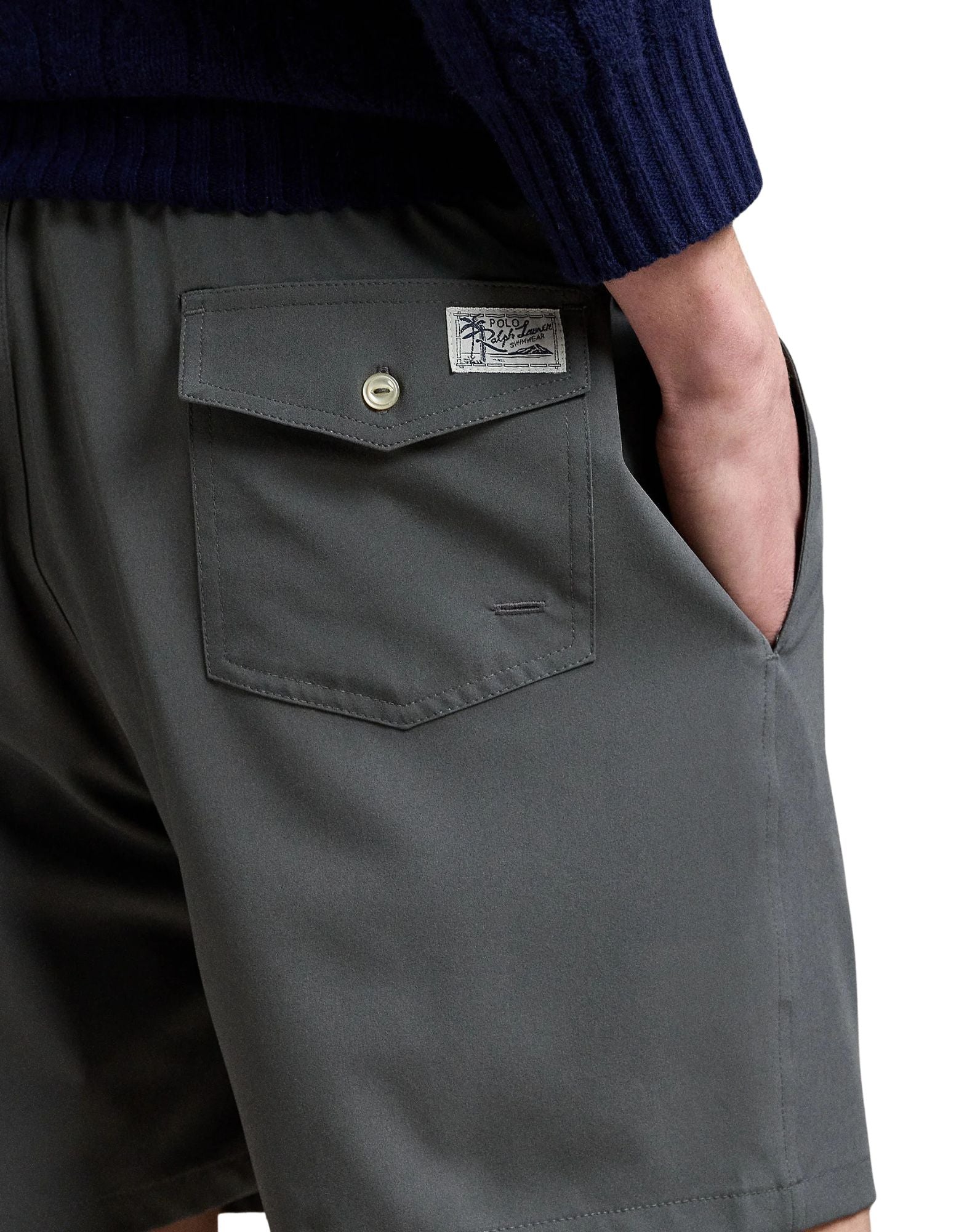 Polo Ralph Lauren Traveler Mid Trunk Swim Shorts Grey Cast Men’s 710957782015 GREY CAST