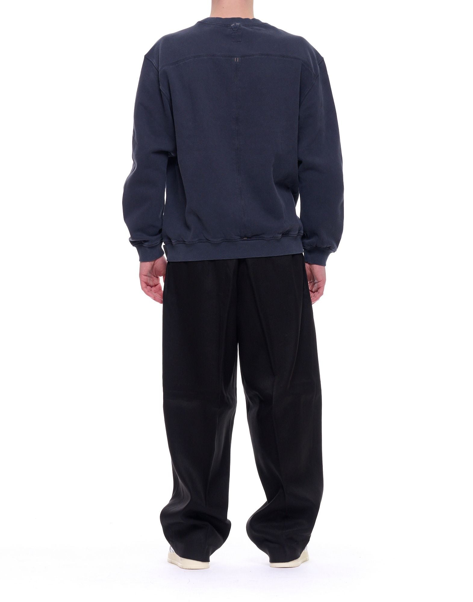Sudadera de algodón con cuello redondo para hombre Nordic Denim The One Sweat Negro azabache, corte regular, manga larga 25-25-701 NEGRO AZAR