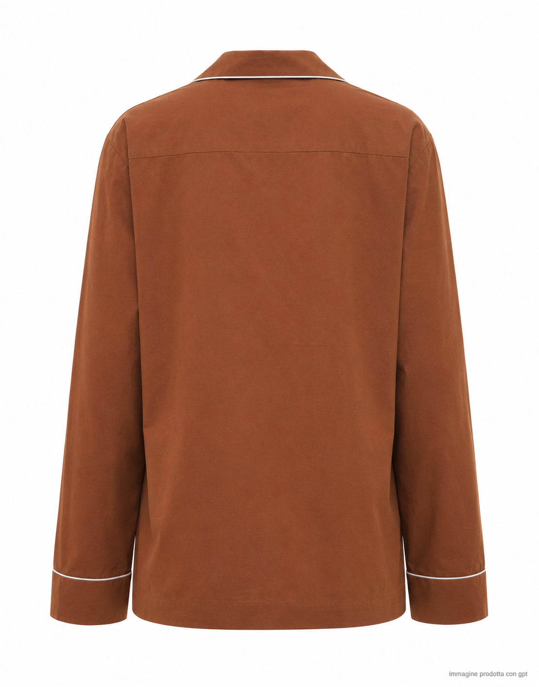 Forte_Forte Damenhemd aus Baumwollpopeline in Chocolate 14832 MY SHIRT CHOCOLATE