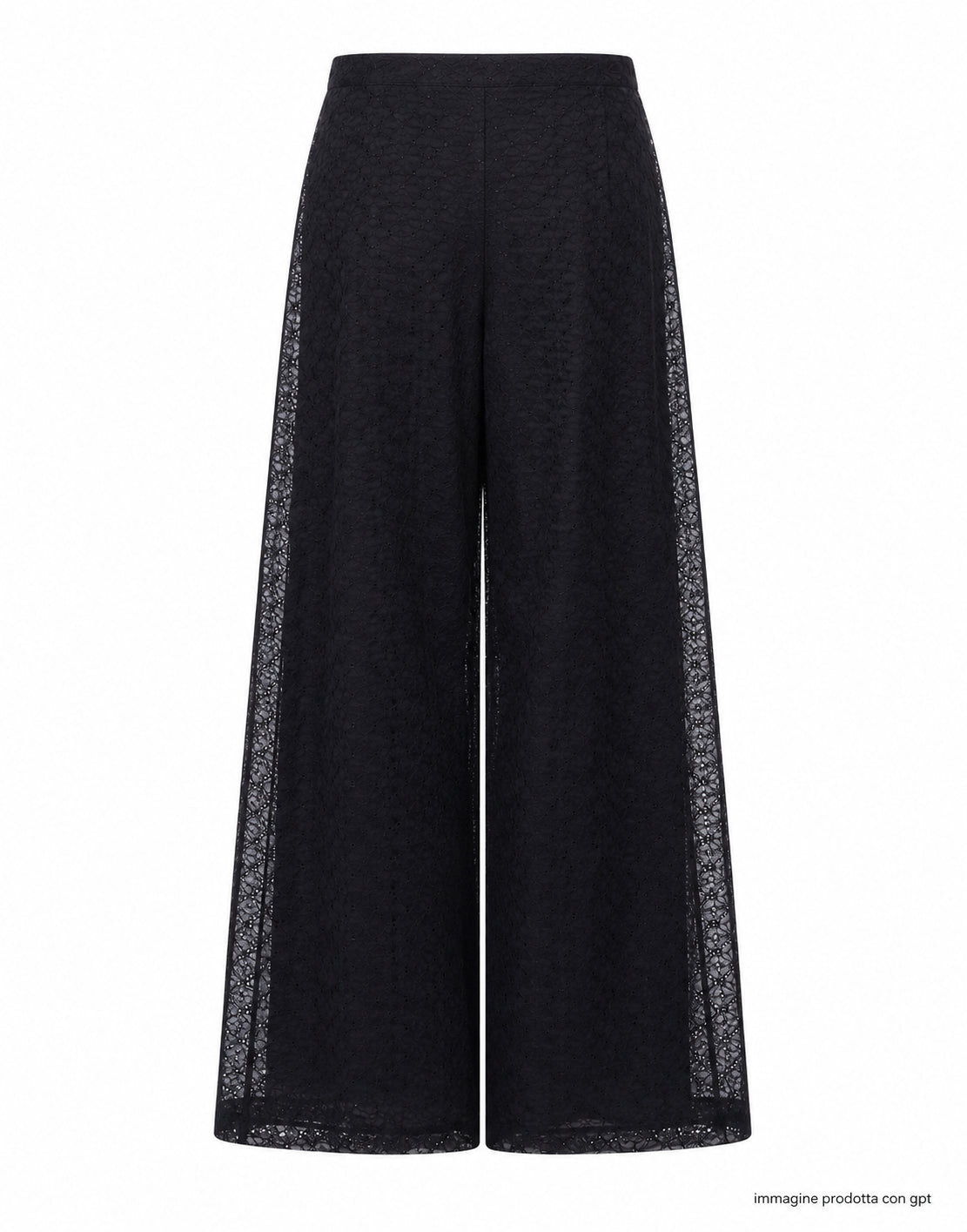 Forte Forte Pantalon évasé en coton broderie anglaise noir pour femme 14878 MY PANTS NOIR