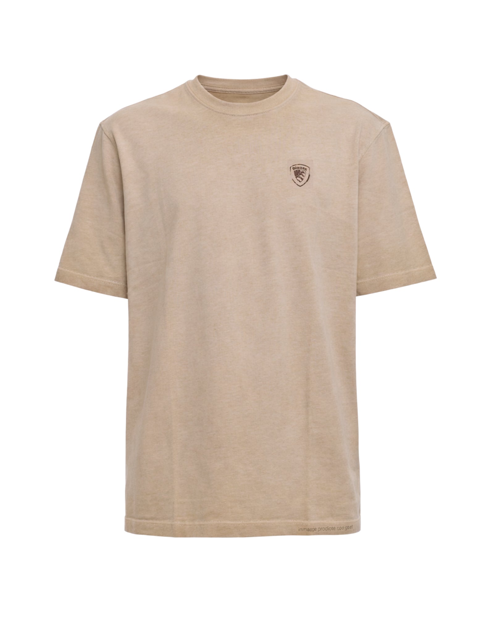 Blauer Greenough Men's Cotton T-shirt in Hazelnut with Chest Logo 26SBLUH02347-007495 340 GREENOUGH