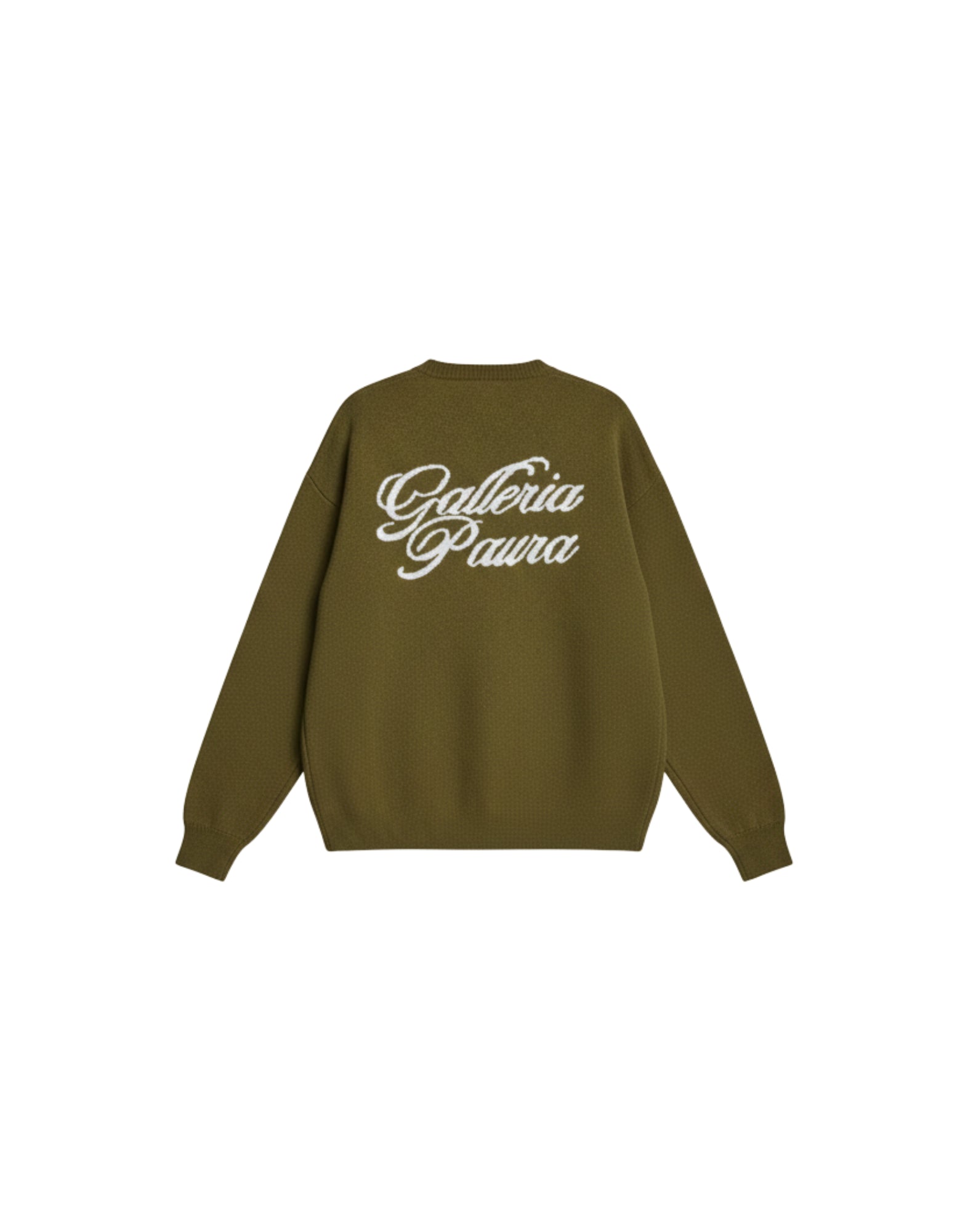 ORESTE OLIVE GREEN CREWNECK GALLERIA - Maglieria - PAURA