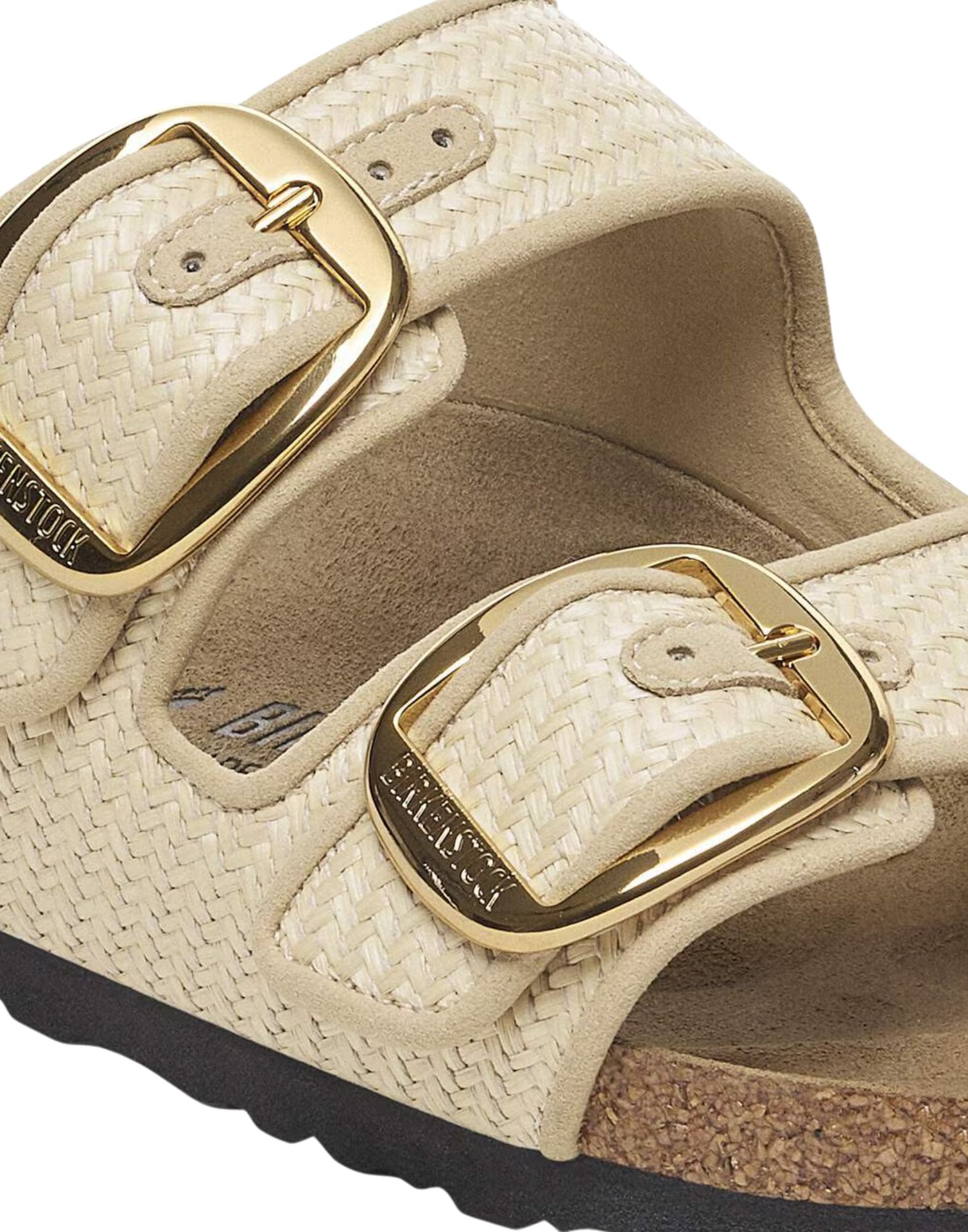 Birkenstock Arizona Big Buckle Raffia Sandals in Natural Raffia Textile 1029042 RAFFIA