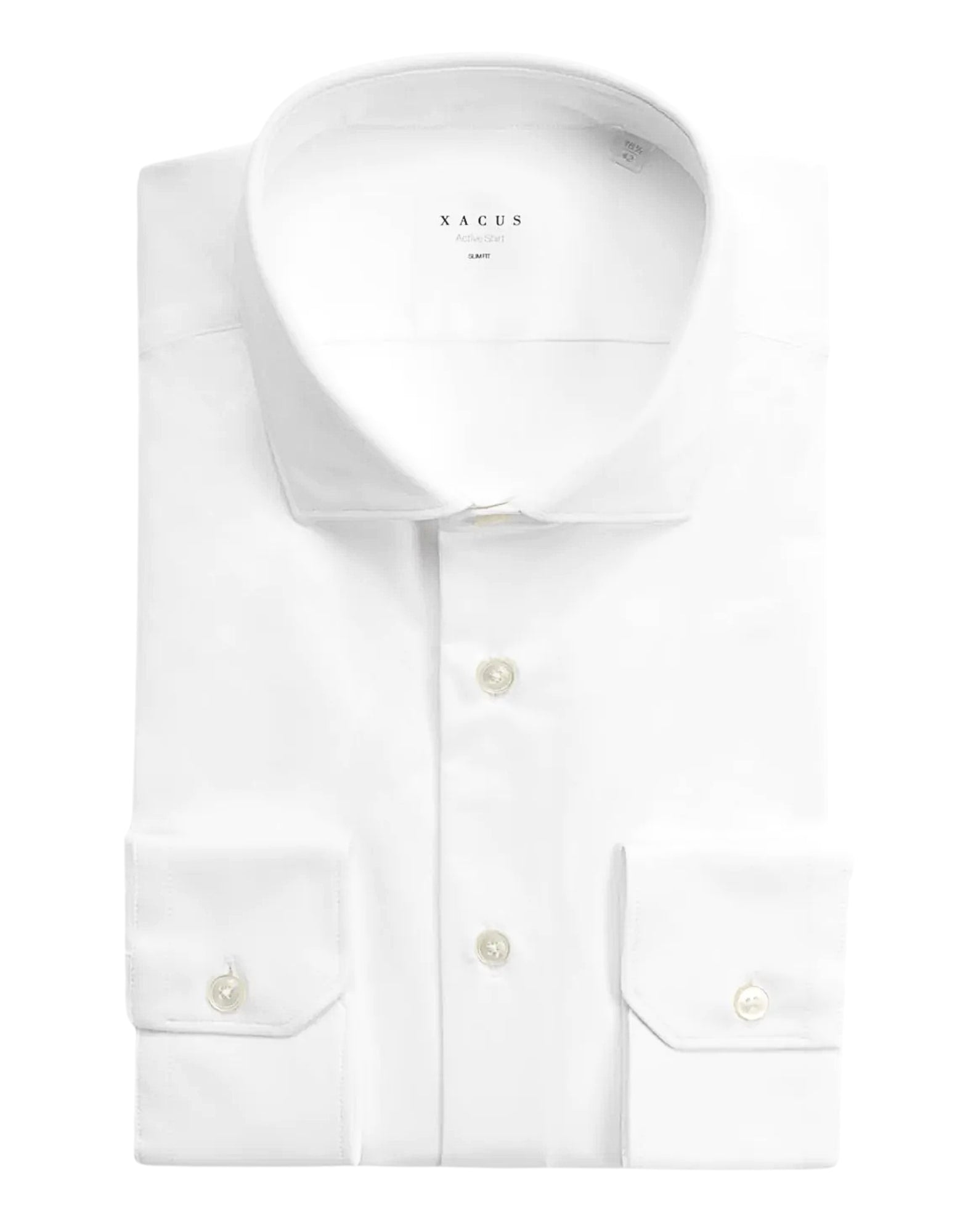 Xacus White Twill French Collar Shirt Slim Fit Men Italy ACT658ML 11460.001