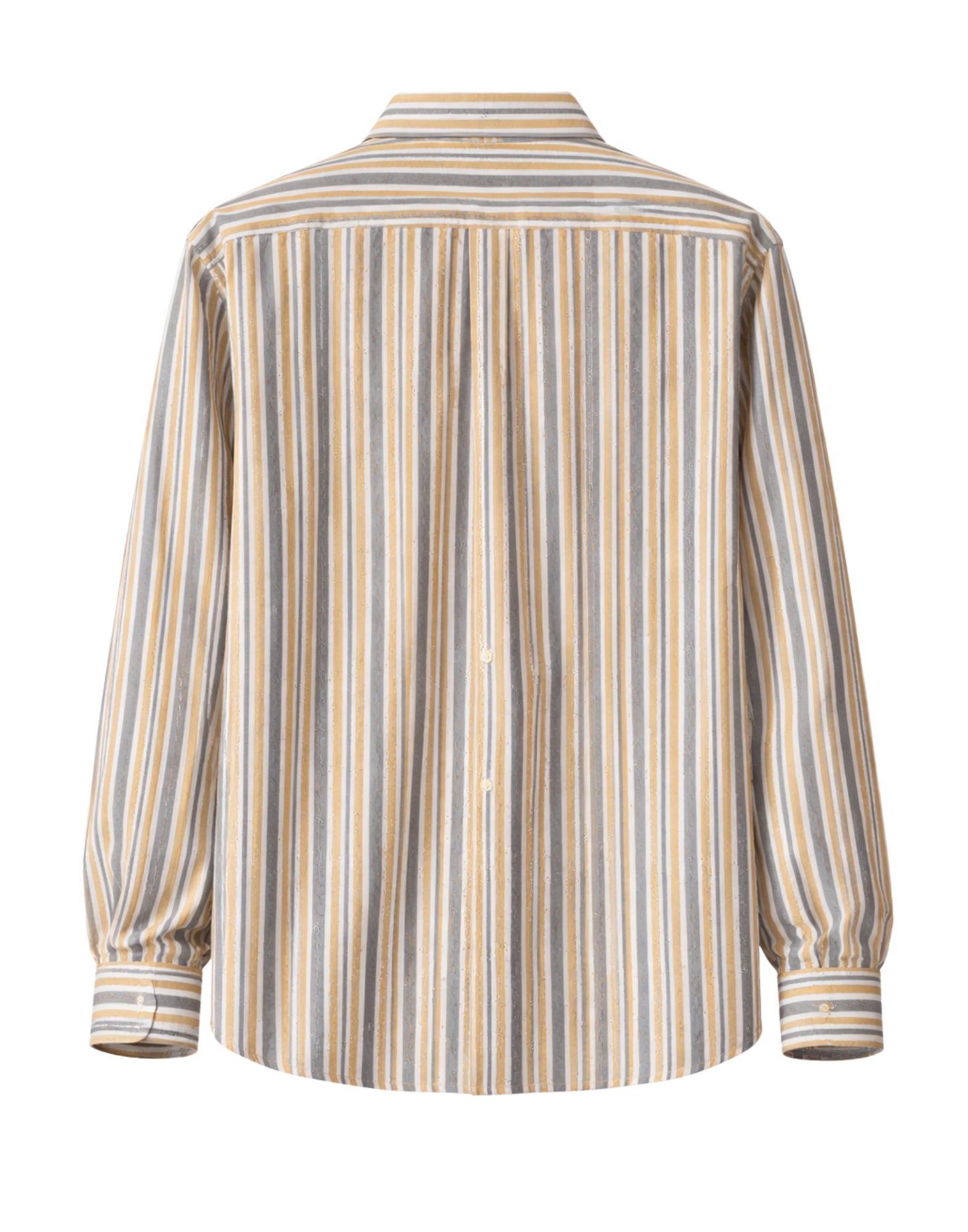 Tintoria Mattei Men’s Striped Sangallo Cotton Shirt Mustard RXC N78 RU1 SANGALLO SENAPE