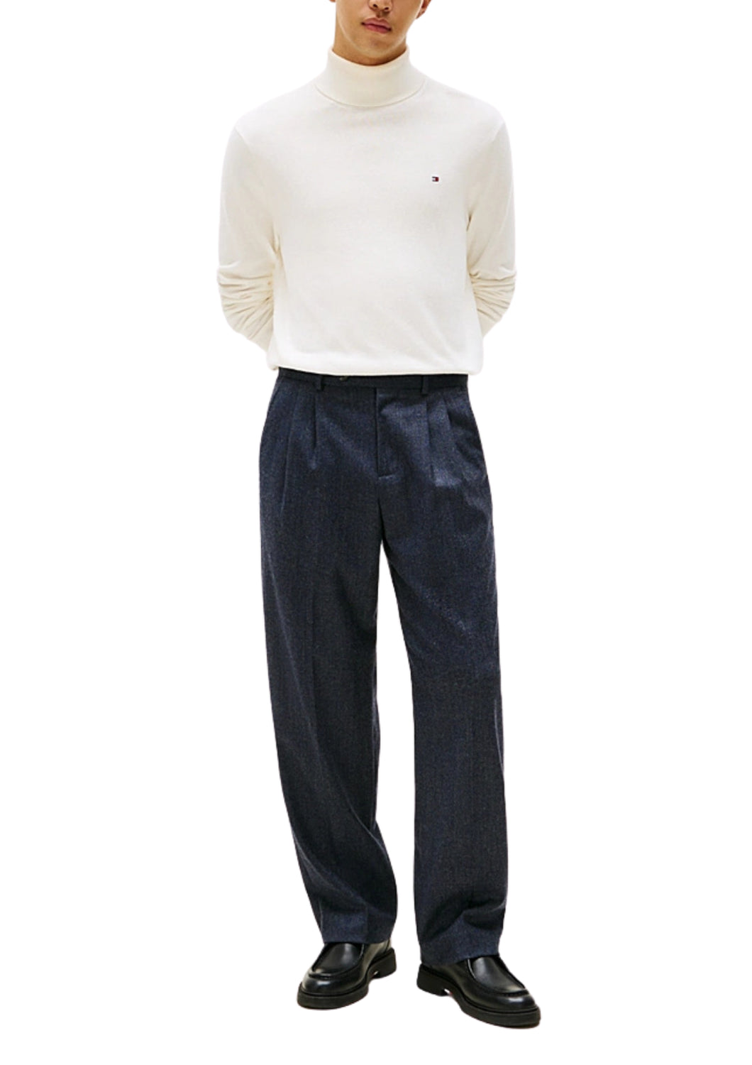 28048 Z00 IVORY PIMA ROLL NECK CASHMERE - Maglieria - TOMMY HILFIGER