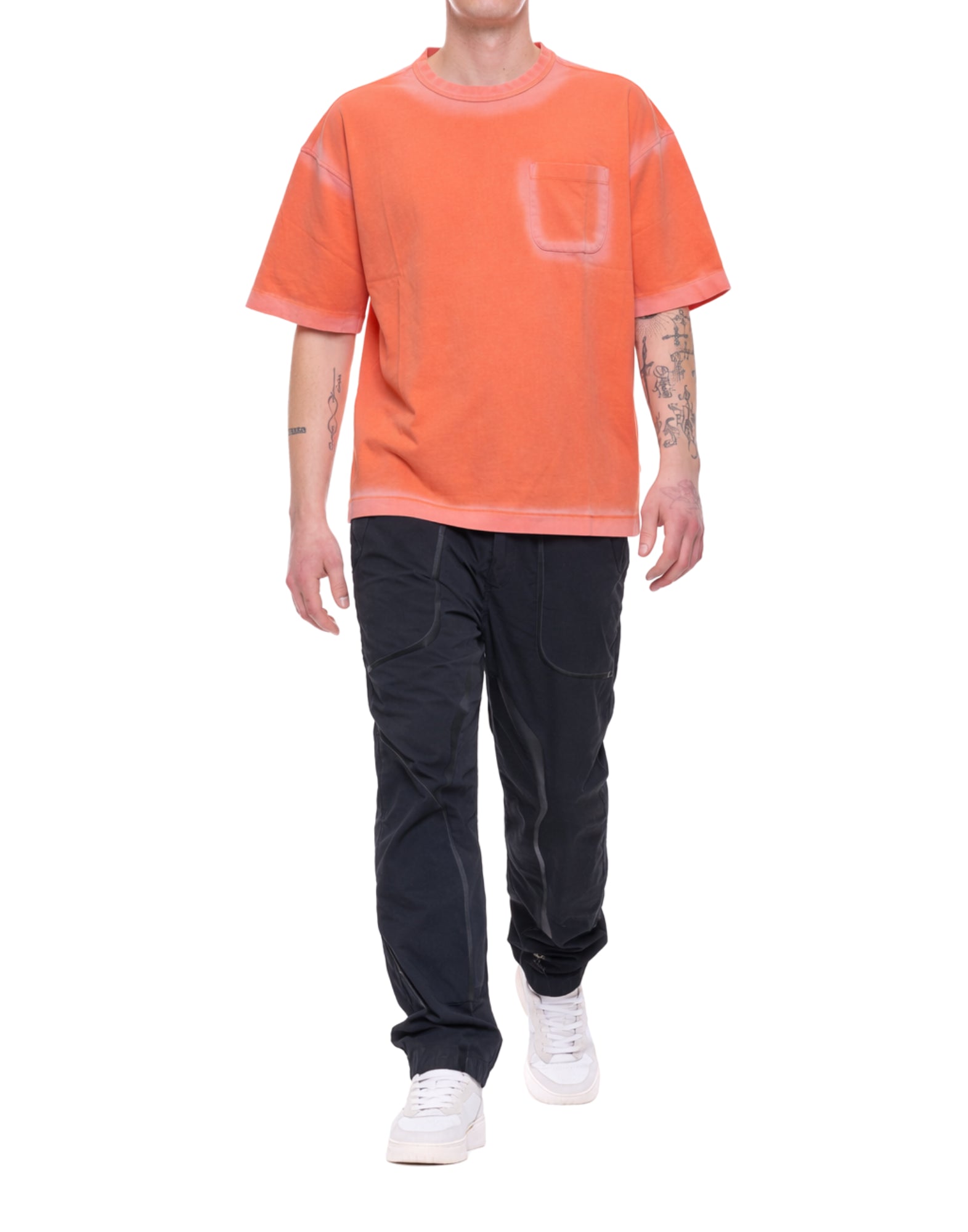 YouMustCreate Men’s Cotton Linen T-Shirt Red Loose Fit P6AAE 60 RED