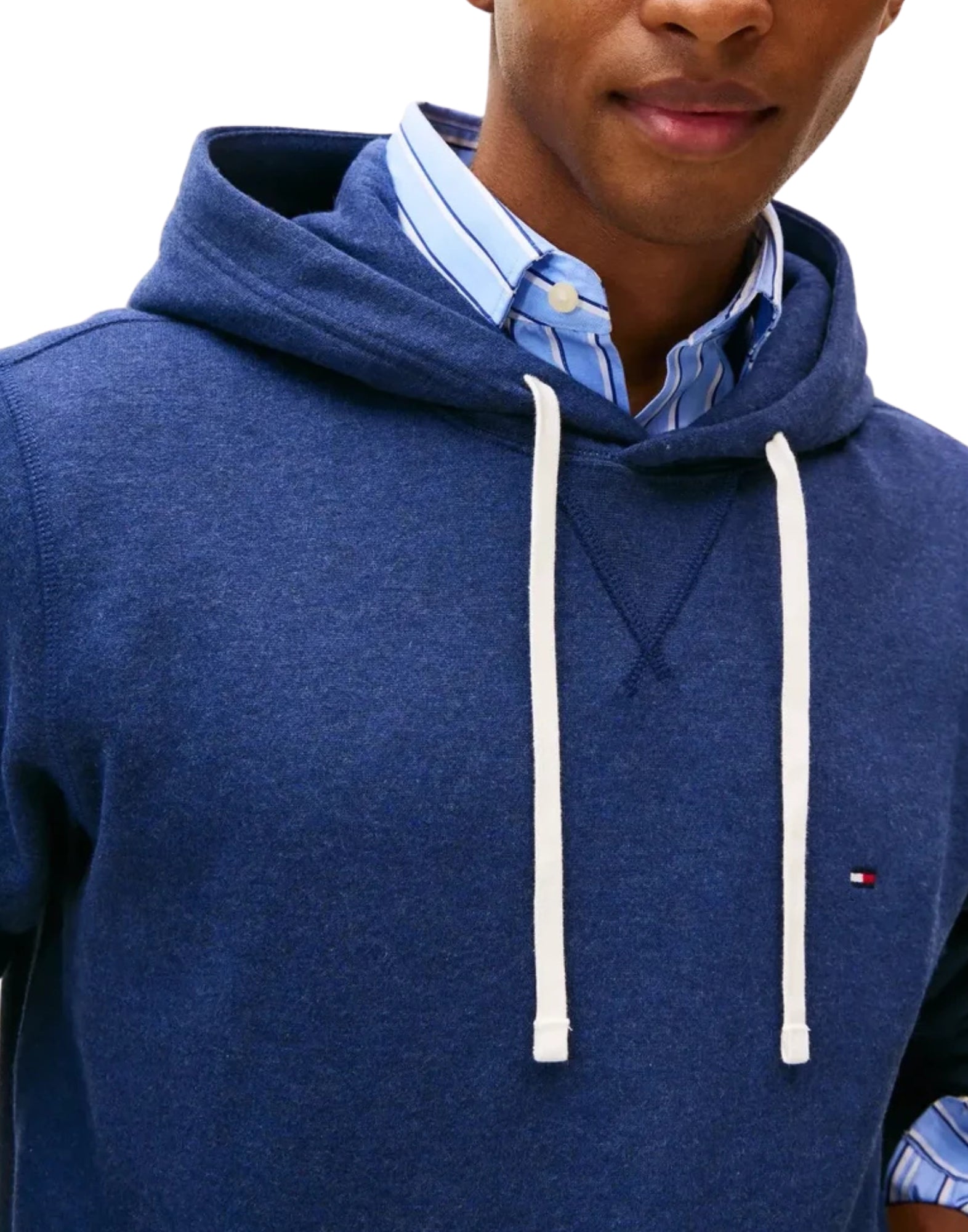39997 DZ0 BLAUER FLEECE-HOODY - Felpe - TOMMY HILFIGER