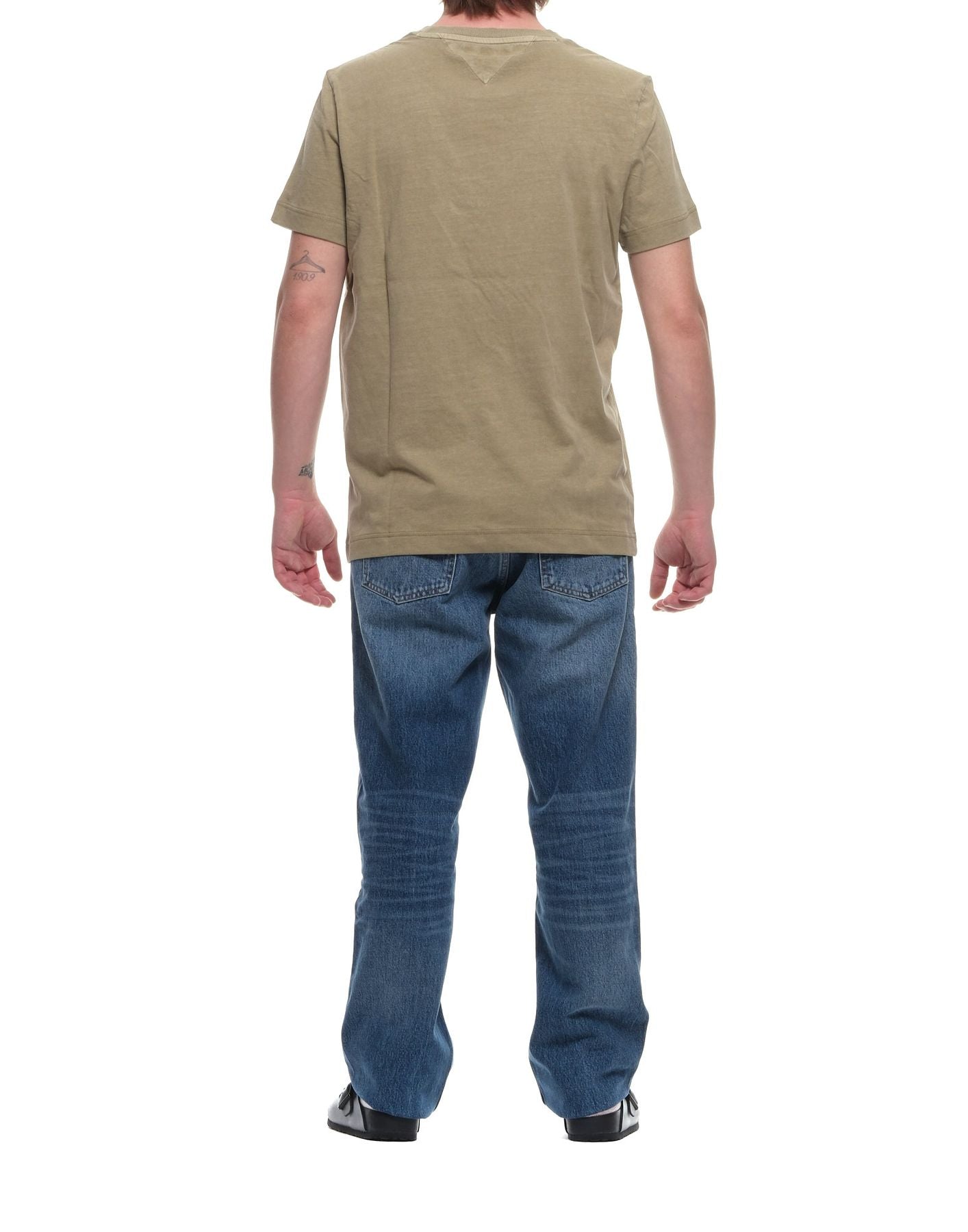 T-shirt man MW0MW35186L9F FADED OLIVE TOMMY HILFIGER