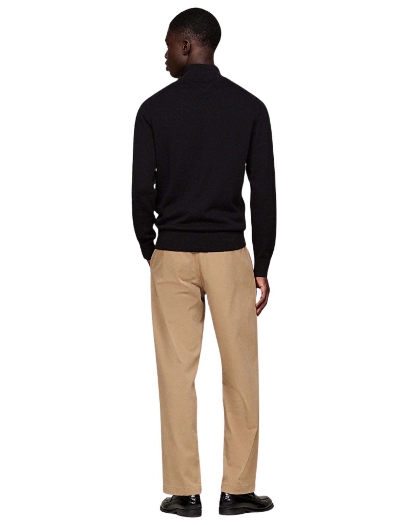 28049 BDS BLACK ZIP MOCK CASHMERE - Maglieria - TOMMY HILFIGER