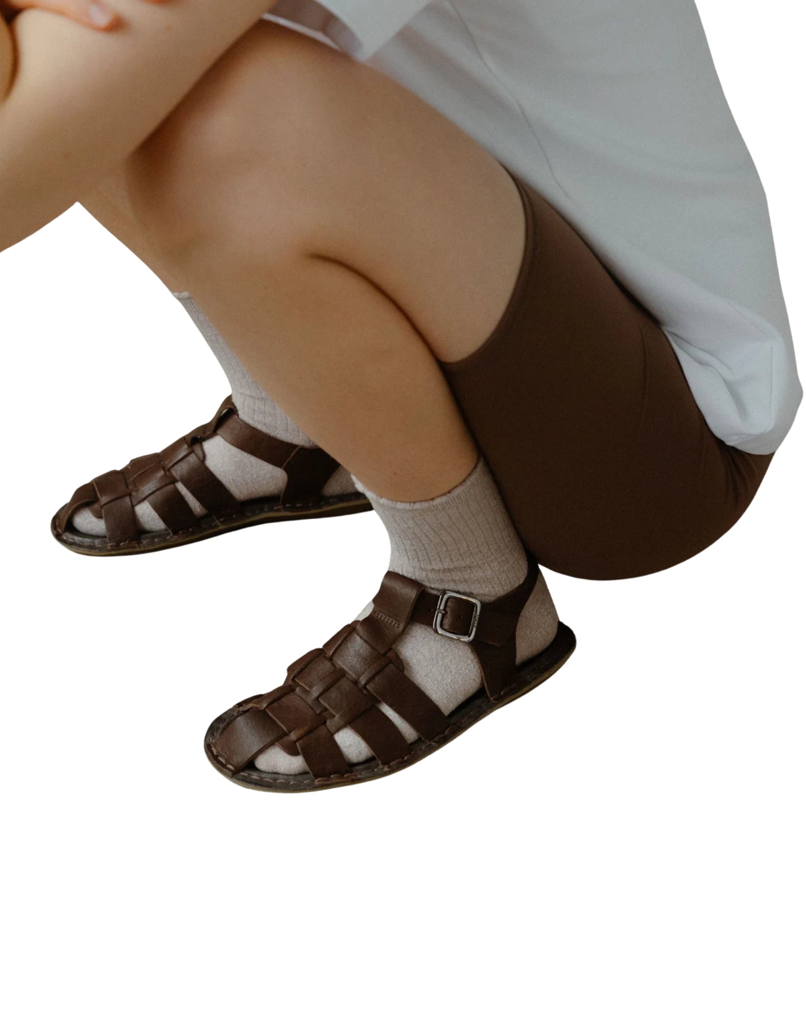 VIBAE Capri Leather Cocoa Brown Unisex Leather Sandals CAPRIRLCOBG-39 COCOA BROWN