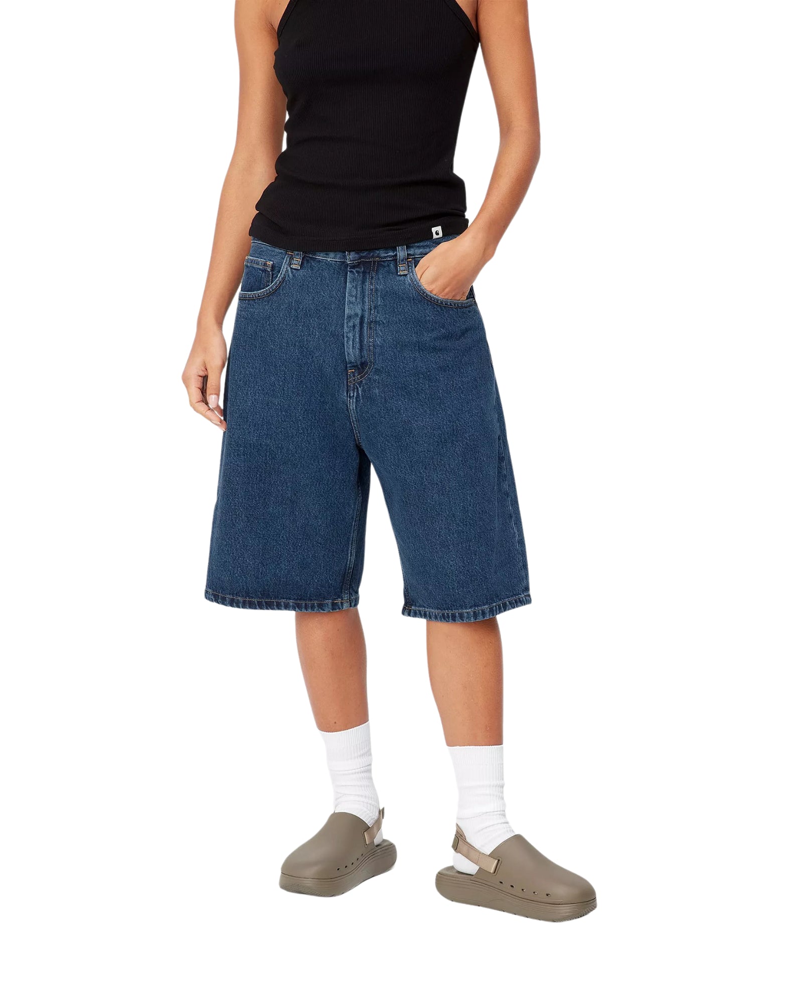 반바지 여자 i031919 0106 브랜든 블루 스톤 세탁 CARHARTT WIP