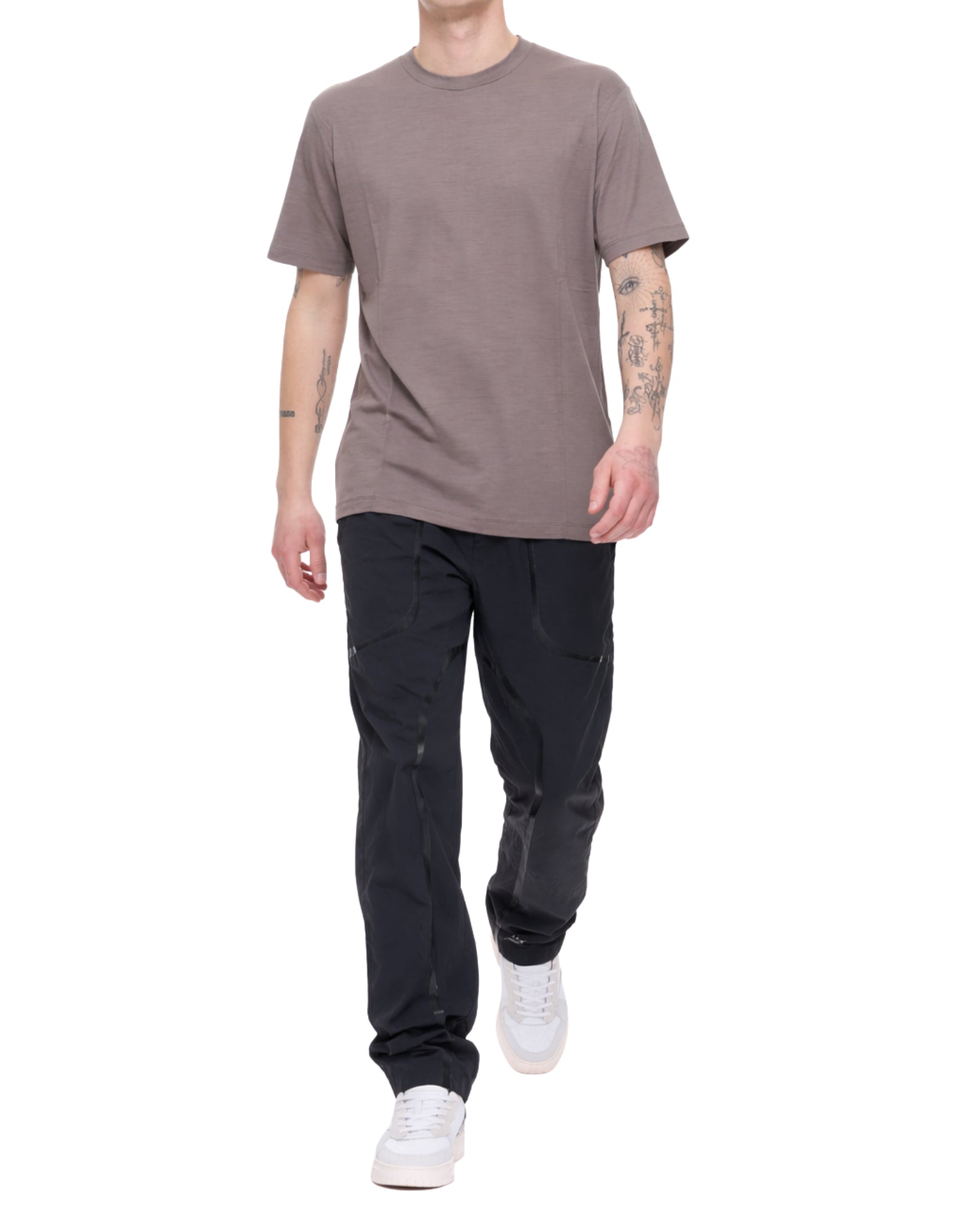 Albeni 1905 Men’s Virgin Wool T-Shirt Mud Brown AUT-25 007 MUD WOOL T-SHRT