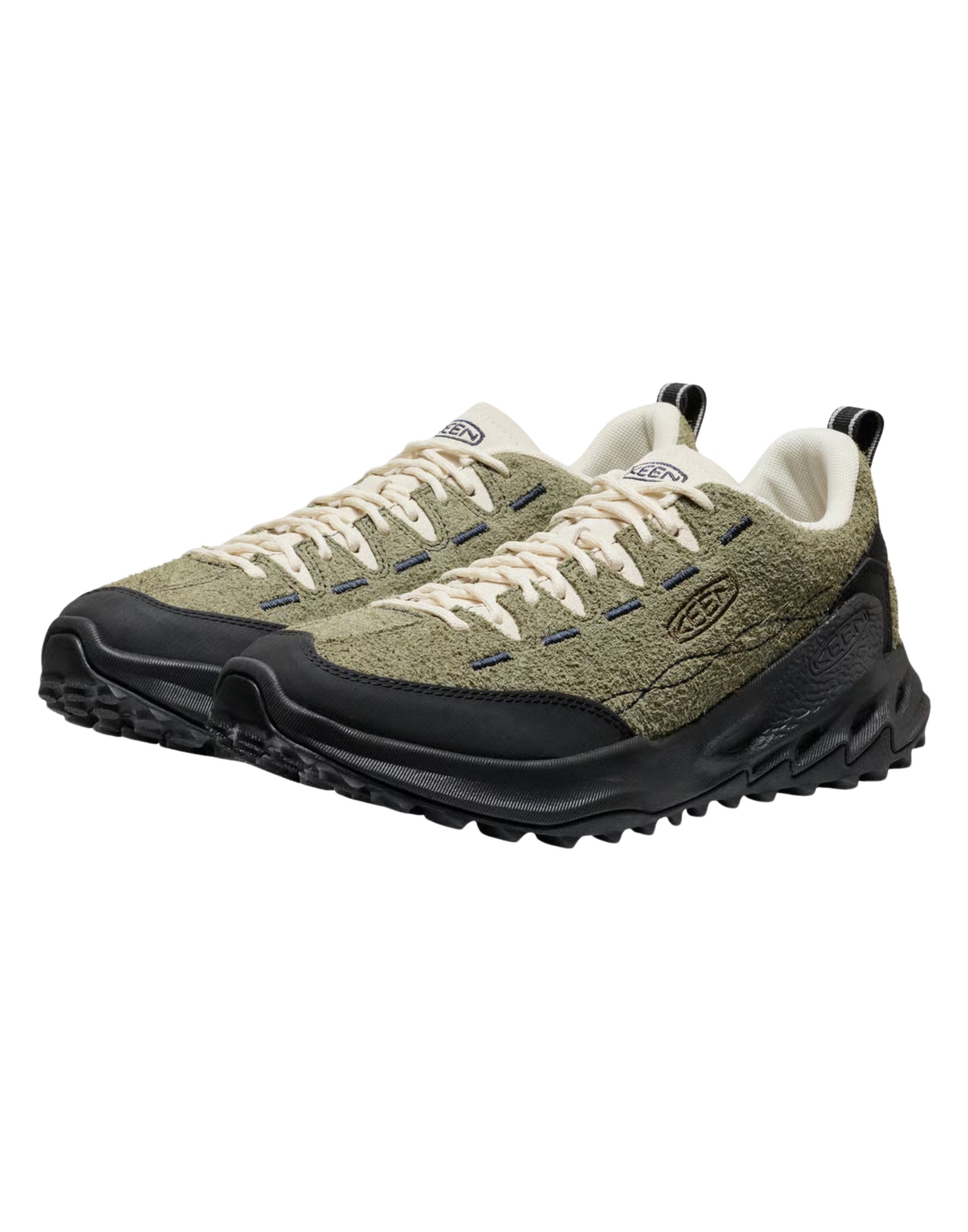 Keen Jasper Zionic Men's Shoes Dark Olive/Birch Suede Outdoor 1031089
