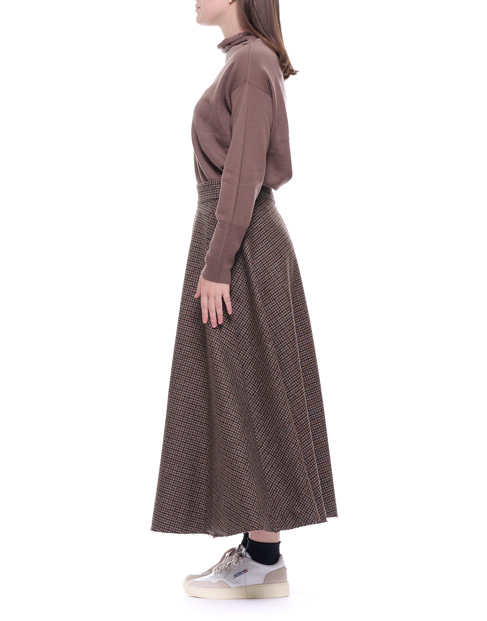 KAT01-T.V T10 CH-BLK SKIRT - Gonne - NINE:INTHE:MORNING