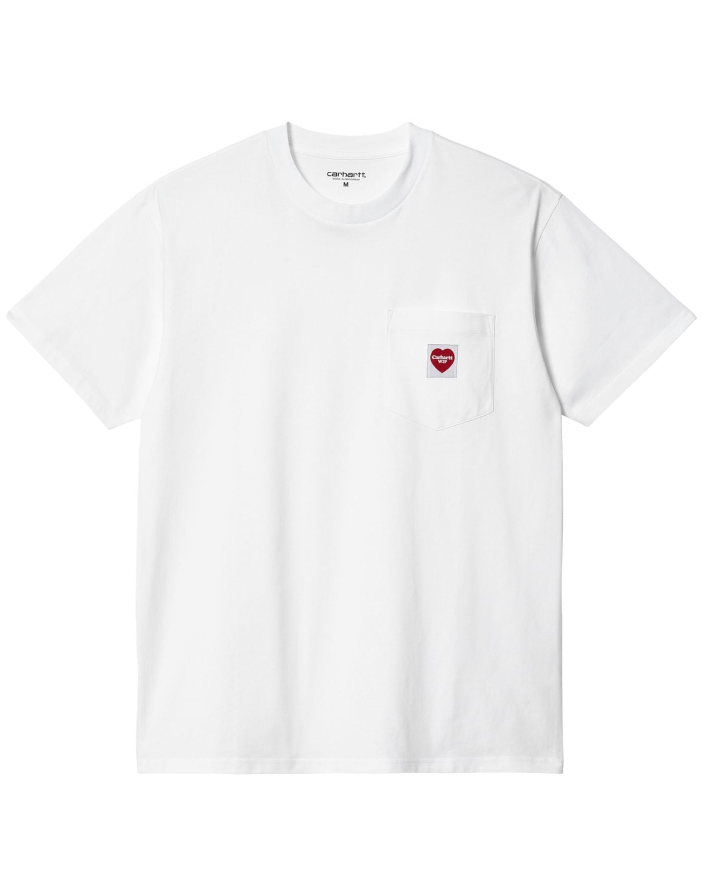 T-Shirt Man I032128 1WZXX Pocket Heart Weiß CARHARTT WIP