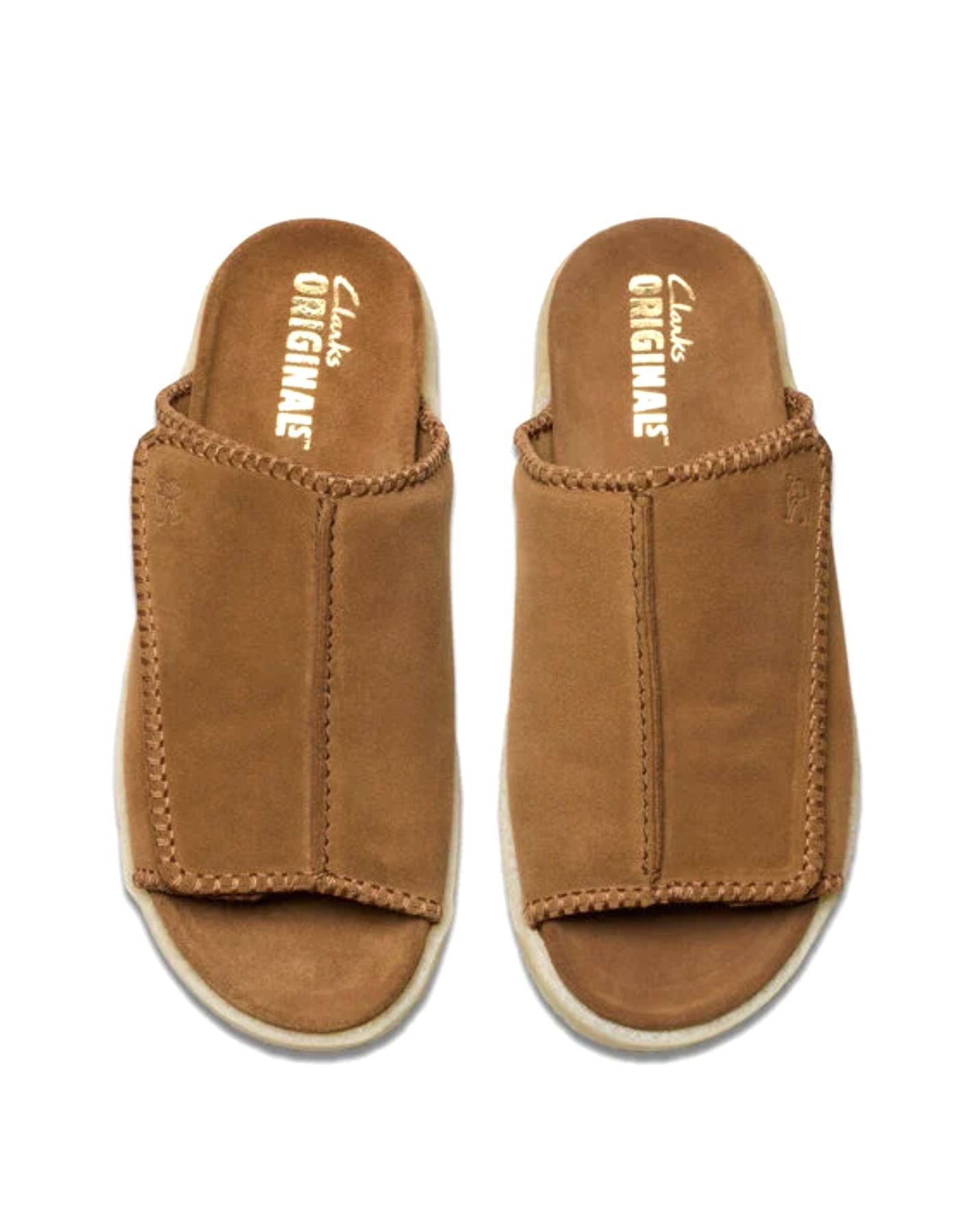샌들 맨 콜라 스웨이드를 오버 슬라이드합니다 Clarks 원본
