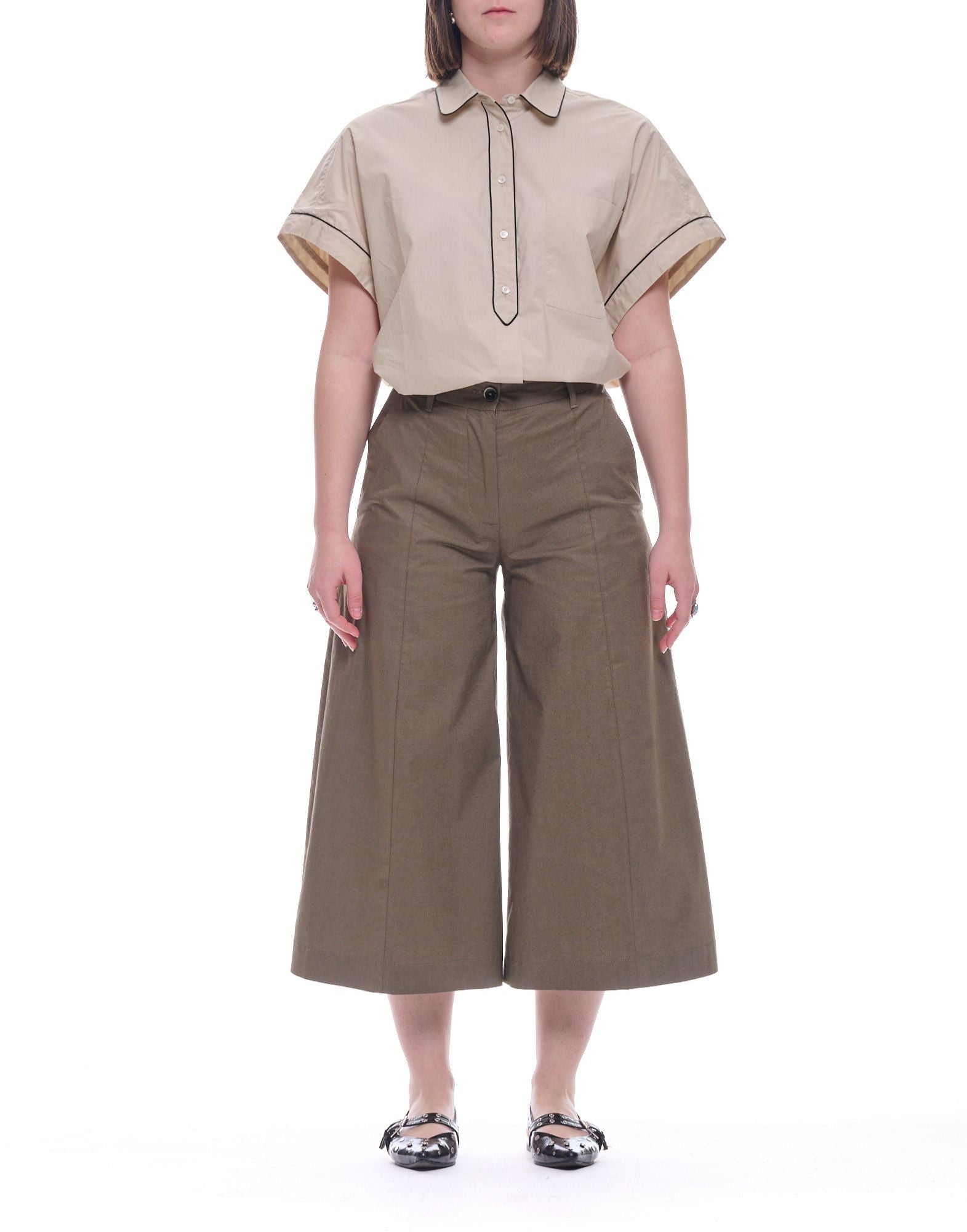 Nine In The Morning Fiammetta Culotte Byxor för kvinnor Olive FIA01 FIAMMETTA PANT
