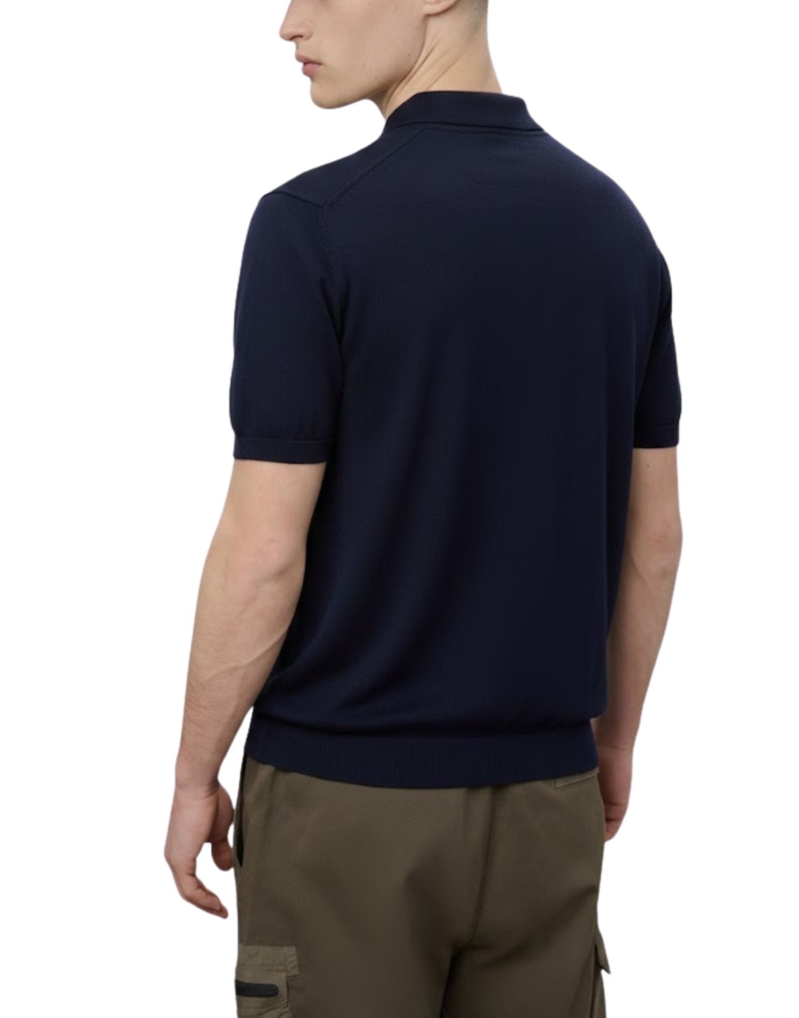 Blauer Polo Esmond sfumata Blu Short Manica con Collo a Costine da Uomo 26SBLUM06481-007167 888