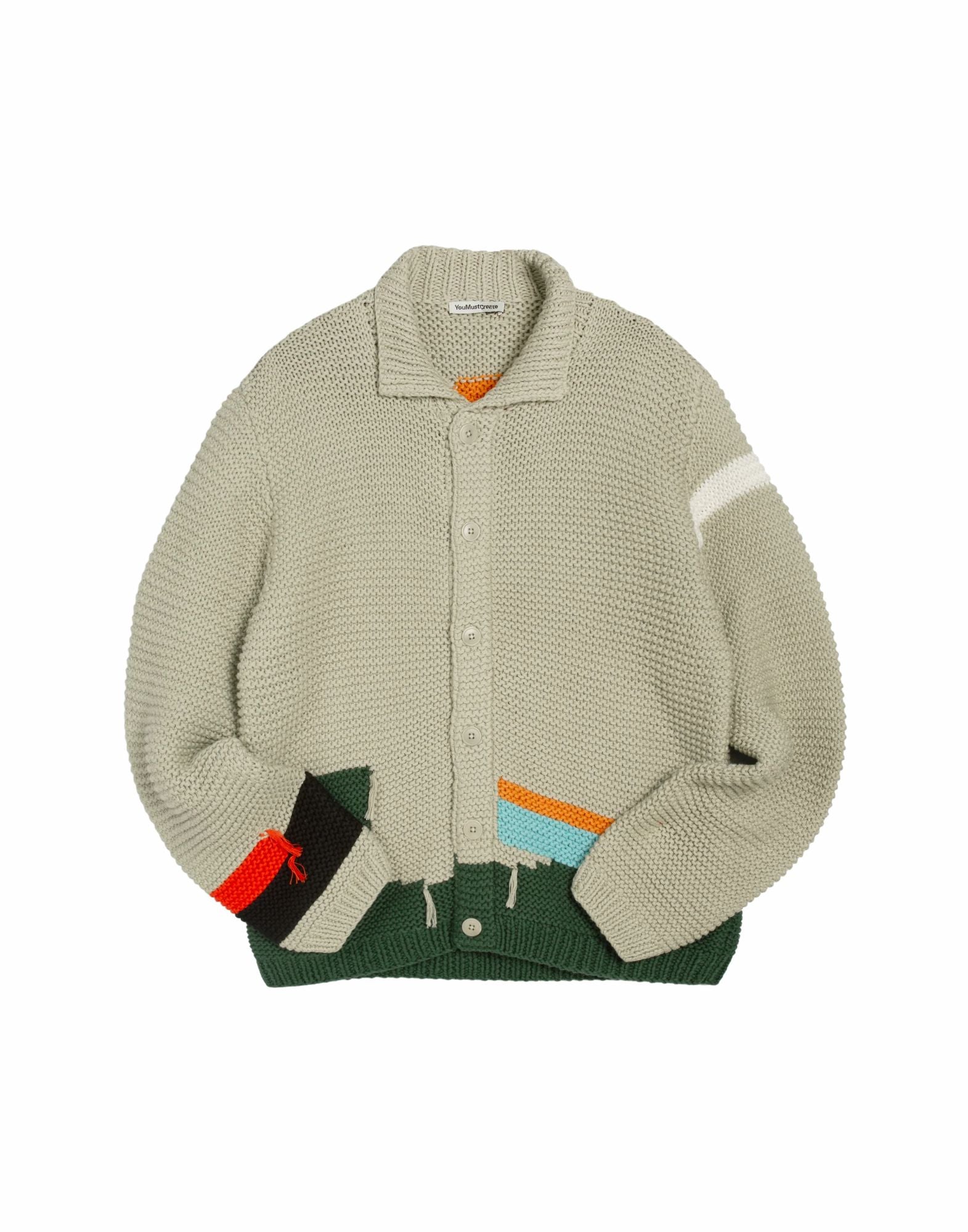 YMC Baker Cardigan Cardigan da uomo in cotone naturale P8AAA BAKER CARDIGAN