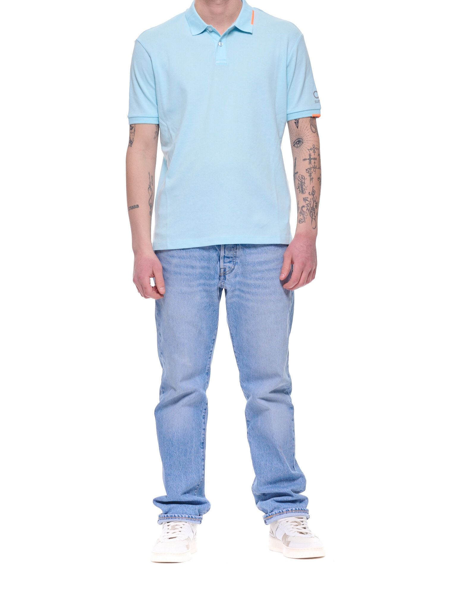 Suns Boards Federico Tag Men’s Stretch Piqué Polo Regular Fit Sky PLS61008U V5 SKY