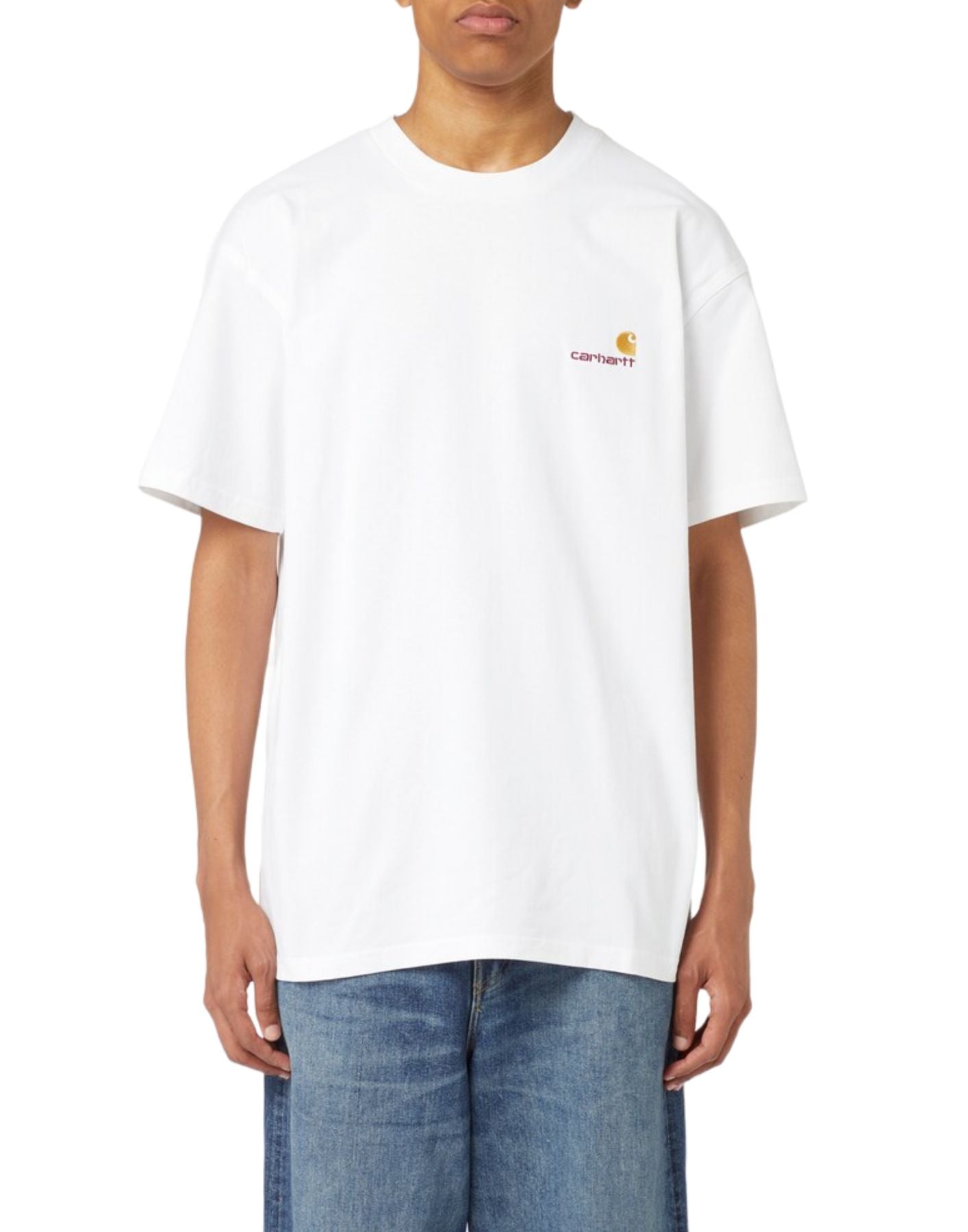 T-shirt man i029956 02xx script américain blanc CARHARTT WIP