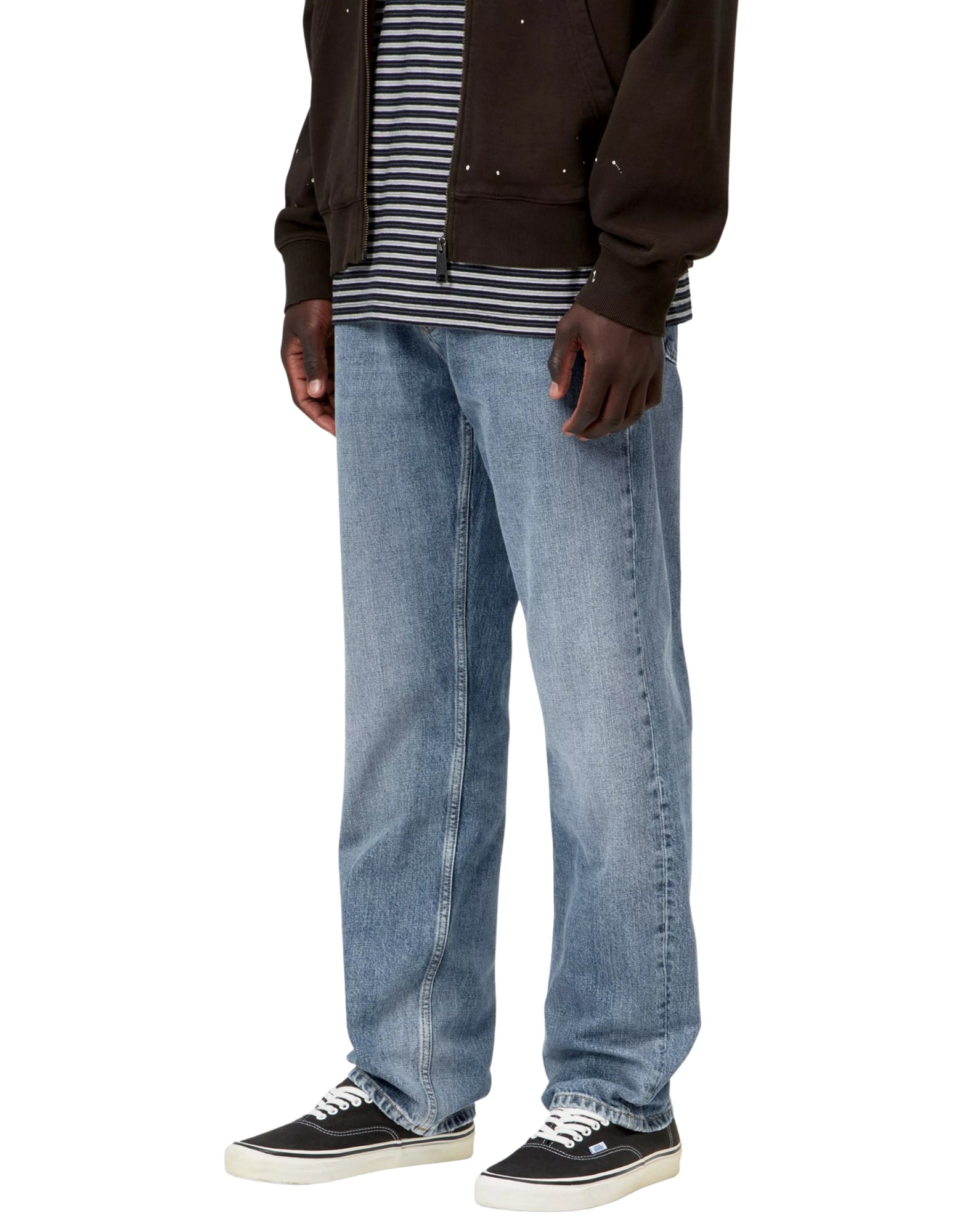 Pantalones Marlow azules, con efecto desgastado y decolorado