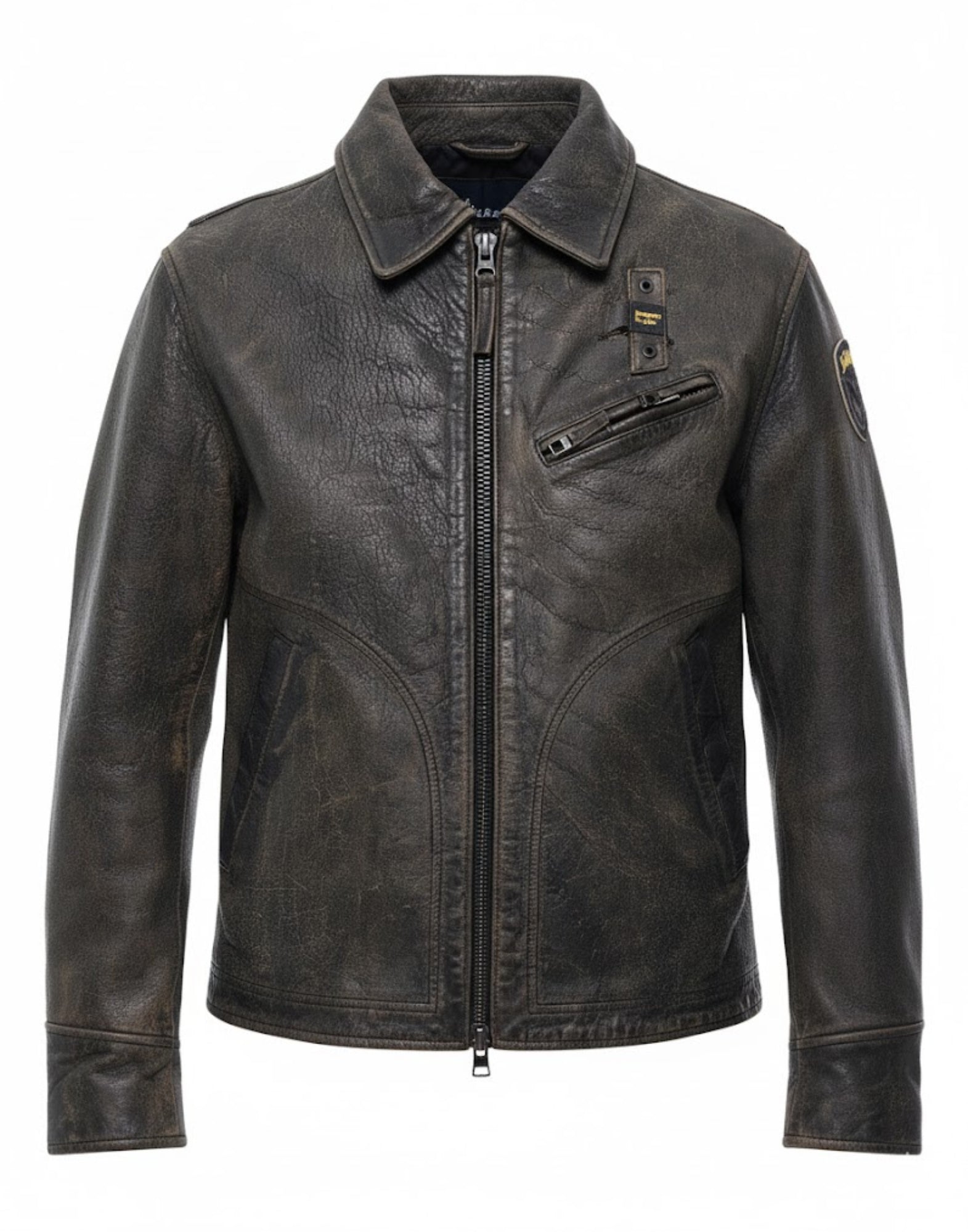 2313-7336 BLACK LEATHER JACKET - Giacche - Blauer
