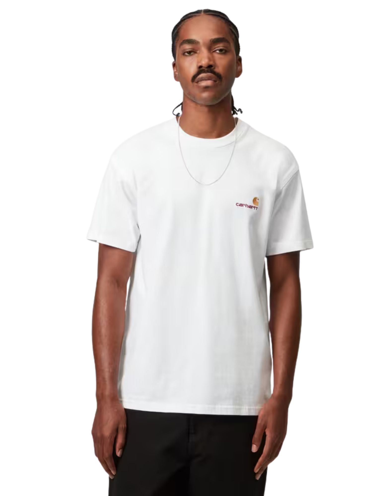 Koszulka Carhartt WIP S/S American Script w kolorze białym I029956 02XX AMERICAN SCRIPT WHITE