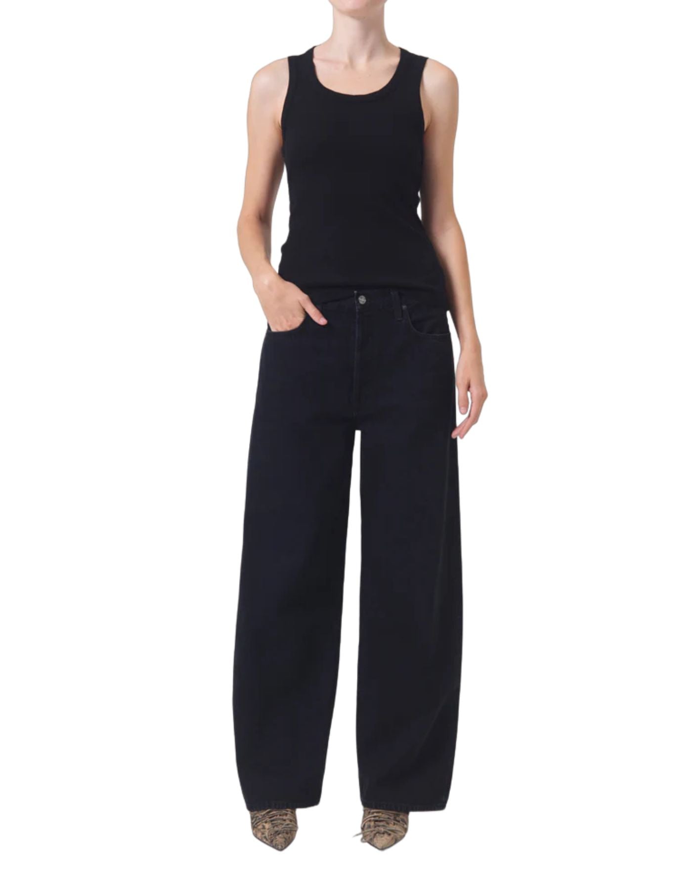 Tank top woman A7056-1260 BLACK Agolde