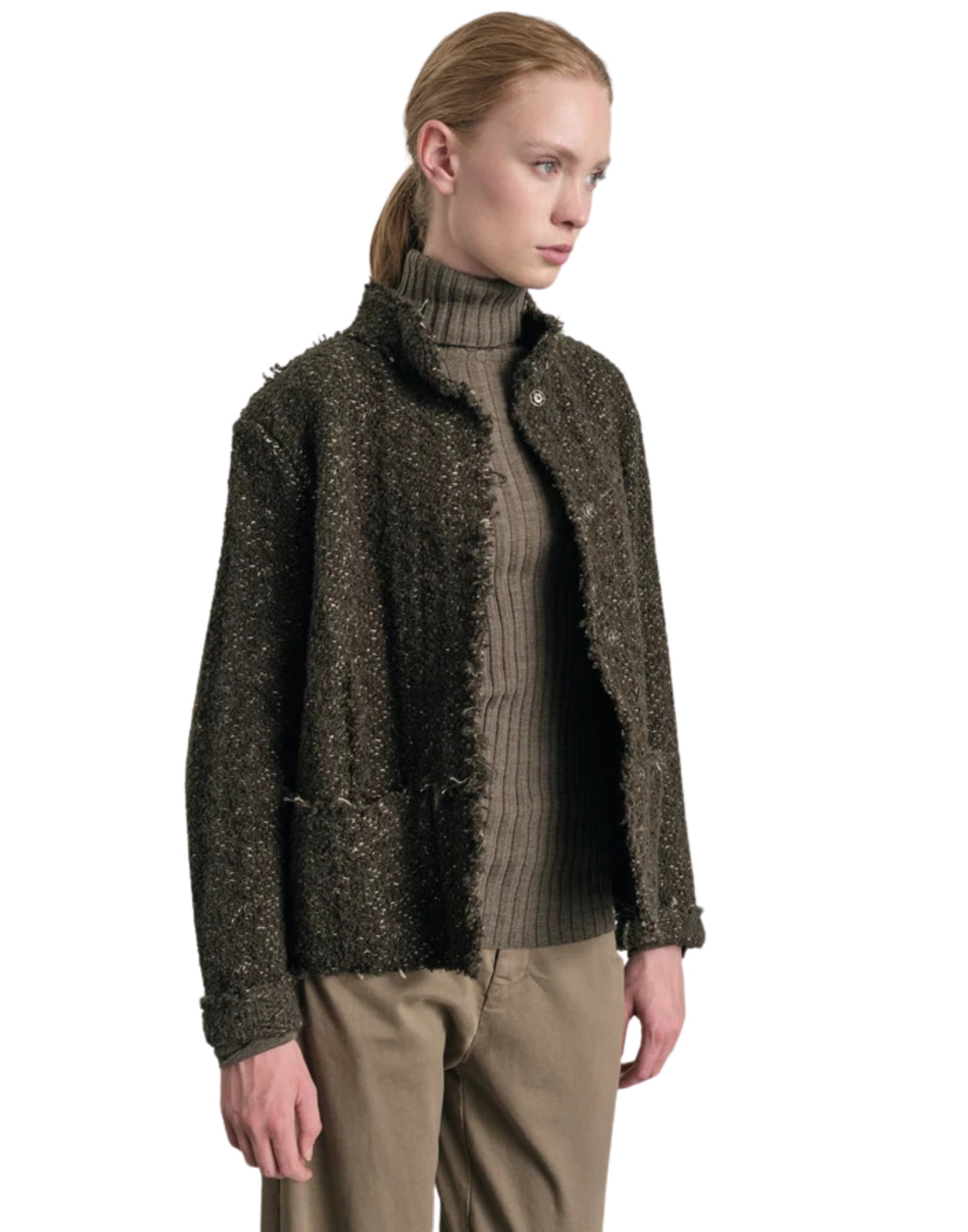 Crop Jacket Dark Green