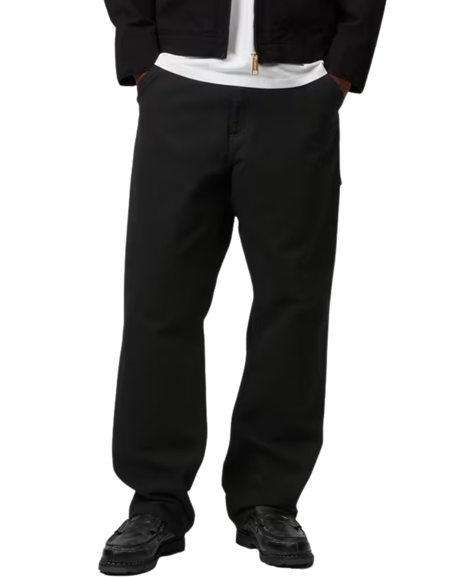 Carhartt WIP Single Knee Pant – Black Rinsed Cotton Denim Pants I031497 89.02.32
