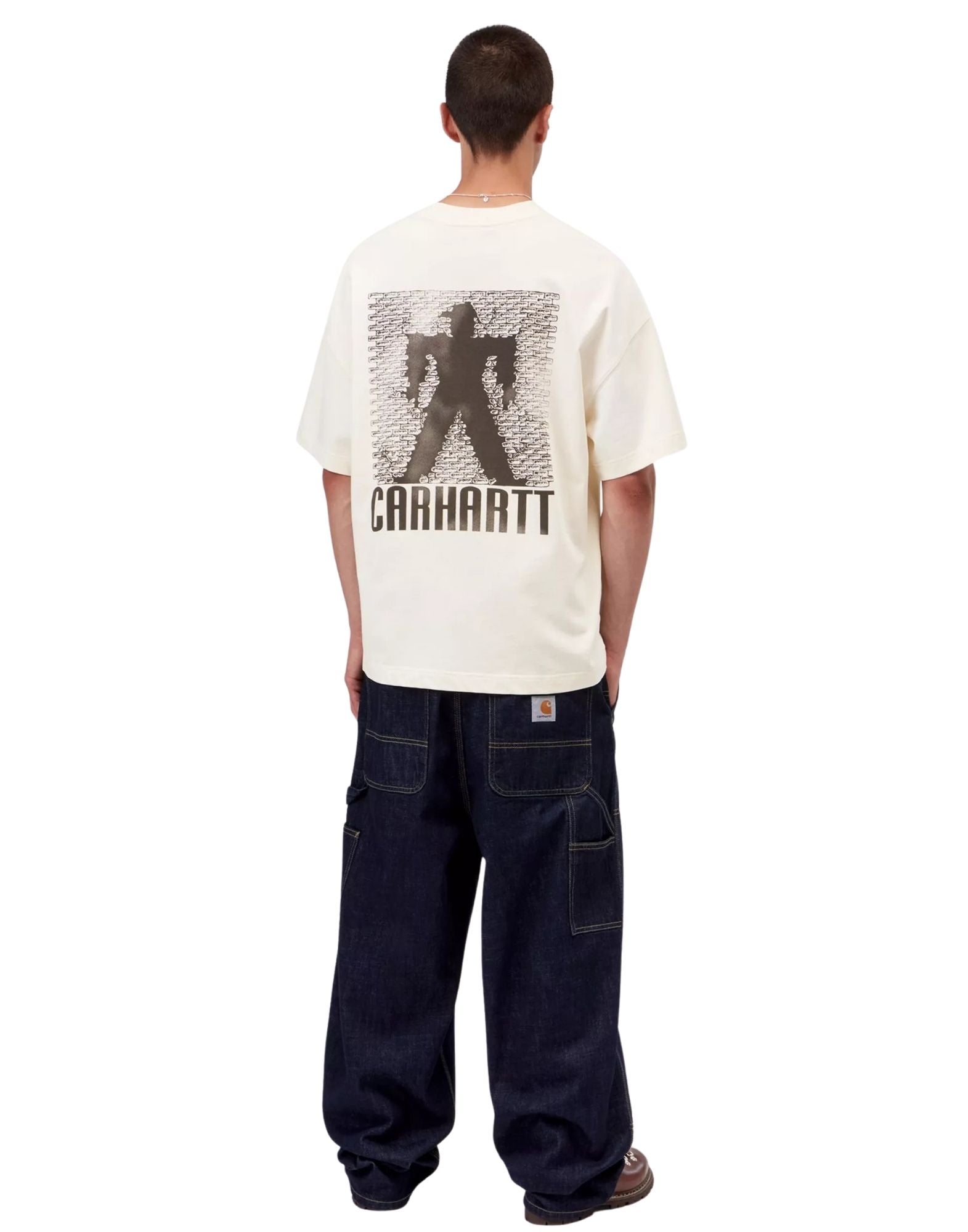 S/S „Bricky Man“-T-Shirt, im Wachsstein-Verfahren gefärbt