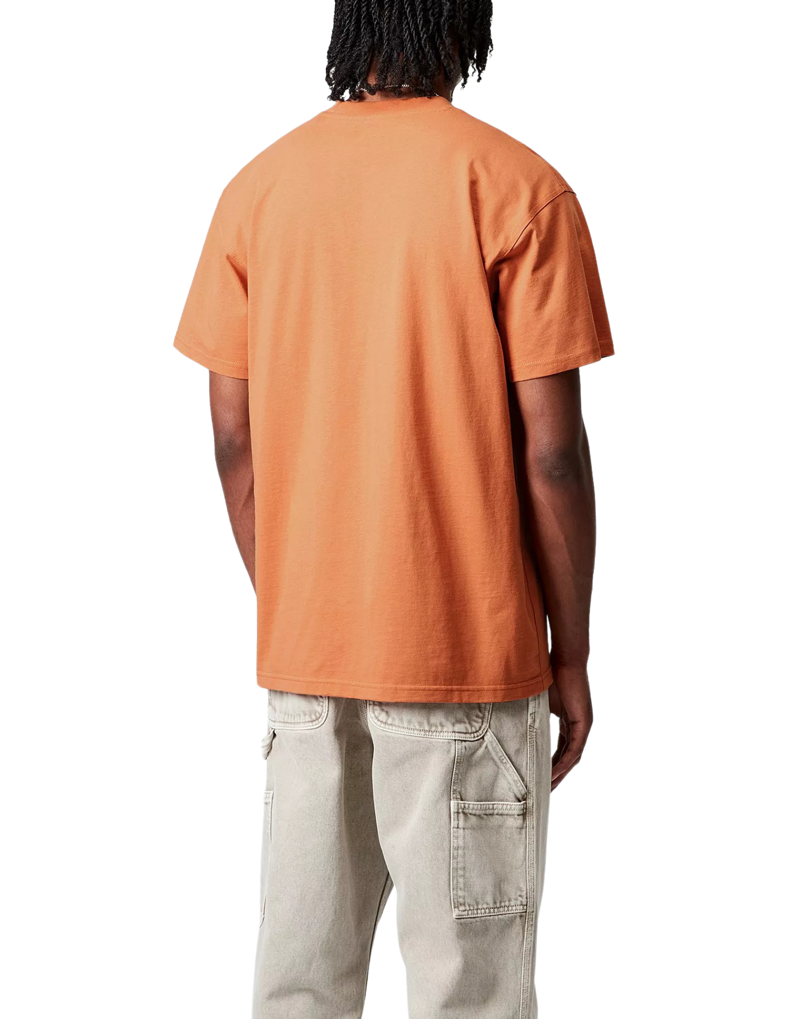 Carhartt WIP T-Shirt American Script S/S – Tee-shirt en coton biologique avec logo bicolore I029956 2ZY AMERICAN SCRIPT REDHAVEN