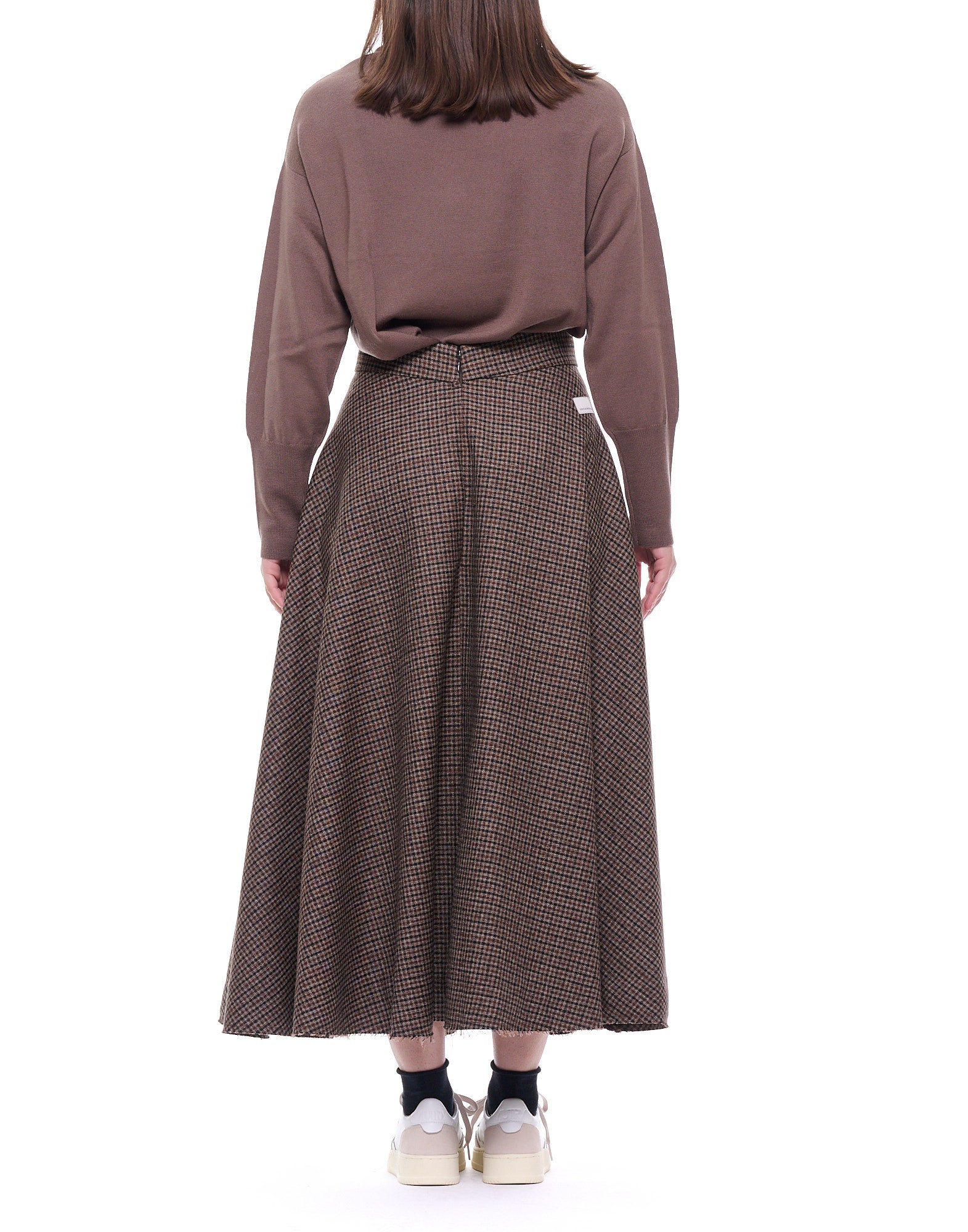 KAT01-T.V T10 CH-BLK SKIRT - Gonne - NINE:INTHE:MORNING