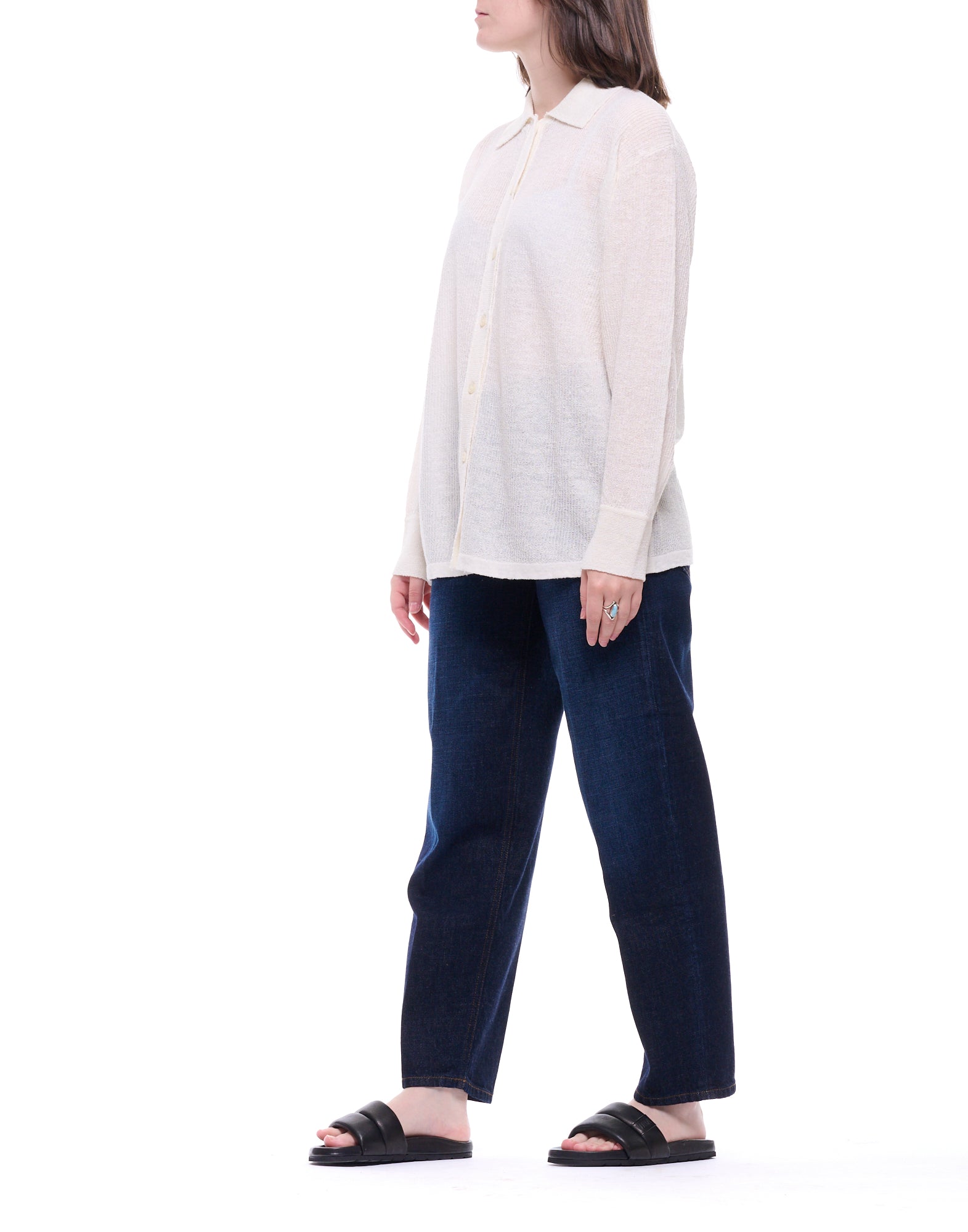 Atomofactory Ivory Linen Blend Shirt PE26AFD01 01 AVORIO