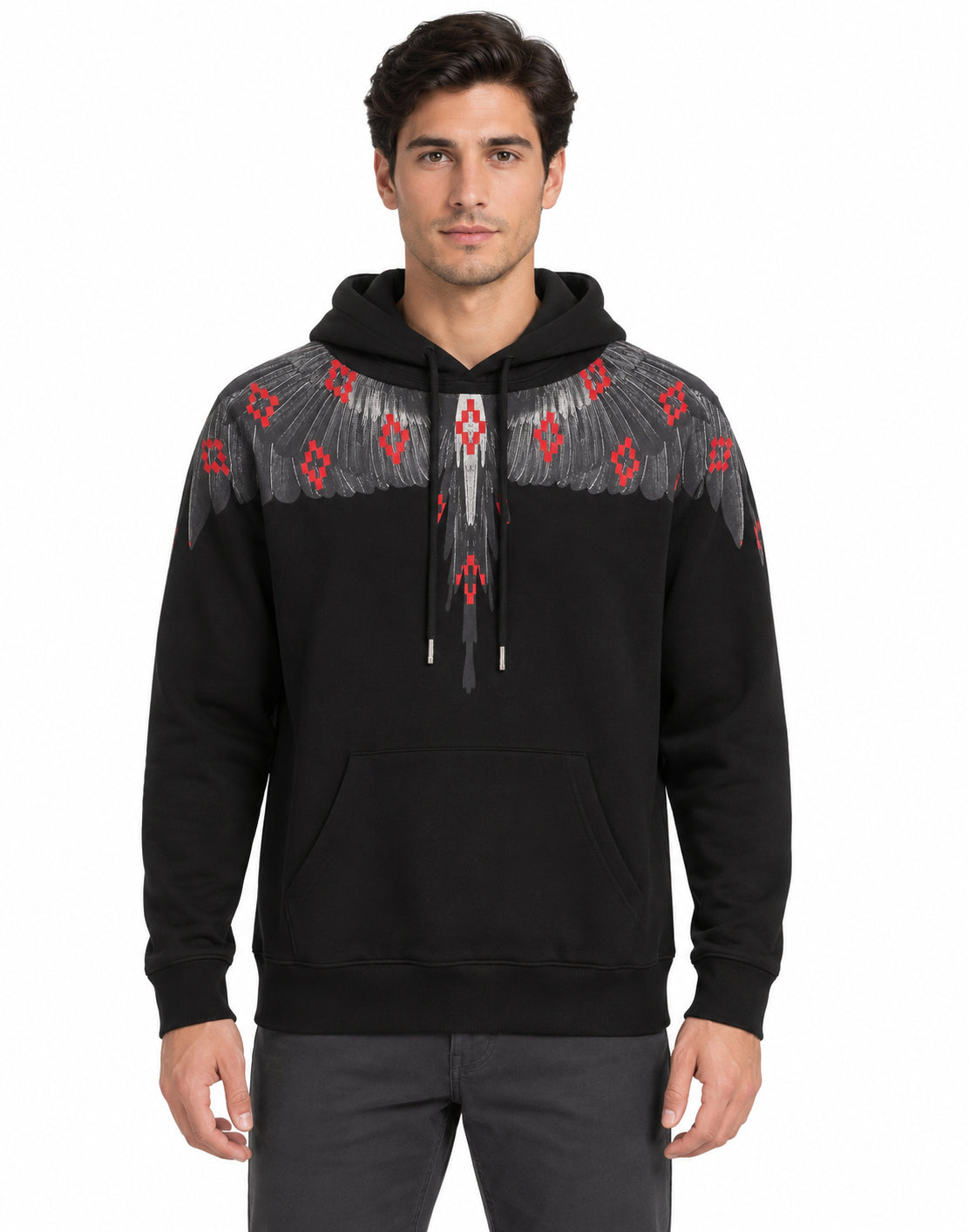 Hoodie Man Black - Logo bird