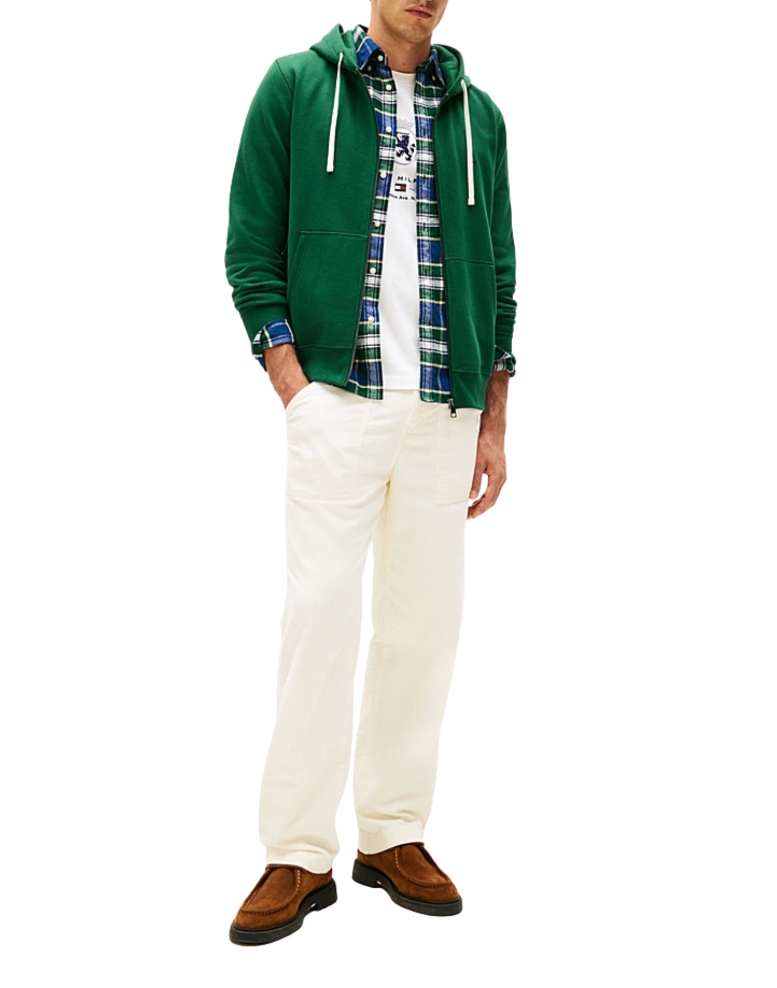 37234 L6K GRÜNER FLEECE-REISSVERSCHLUSS - Felpe - TOMMY HILFIGER