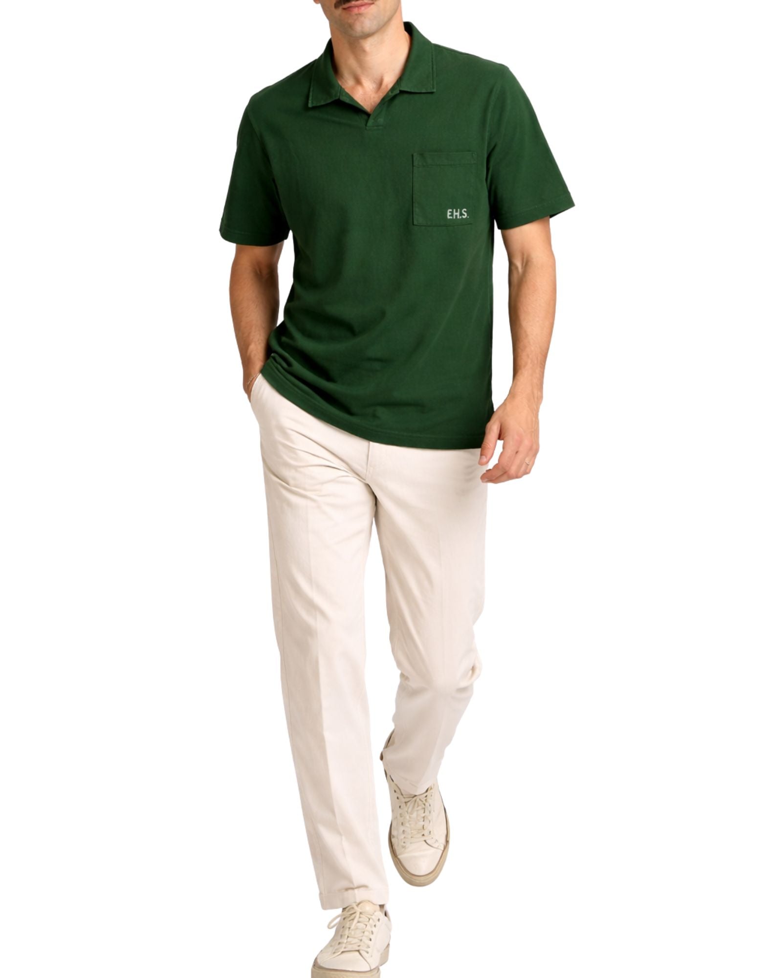 Camicia East Harbour Surplus Ford 099 in cotone Verde da Uomo Made in Italy FORD 99 VERDE