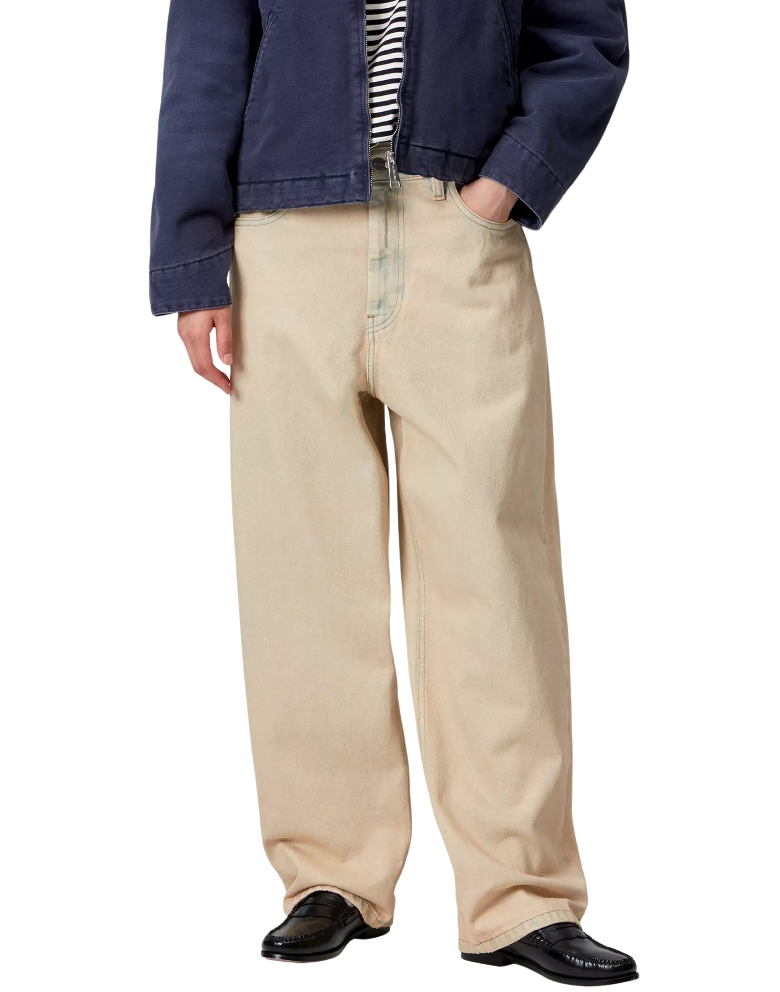 Carhartt WIP W’ Brandon Pant Women – Blue Sand Bleached Denim, Loose Fit I035892 01.SN