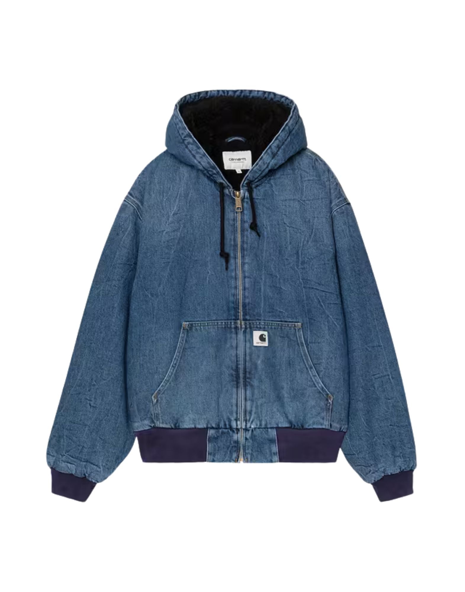 OG Active Jacke, Blau marmoriert, Used-Look