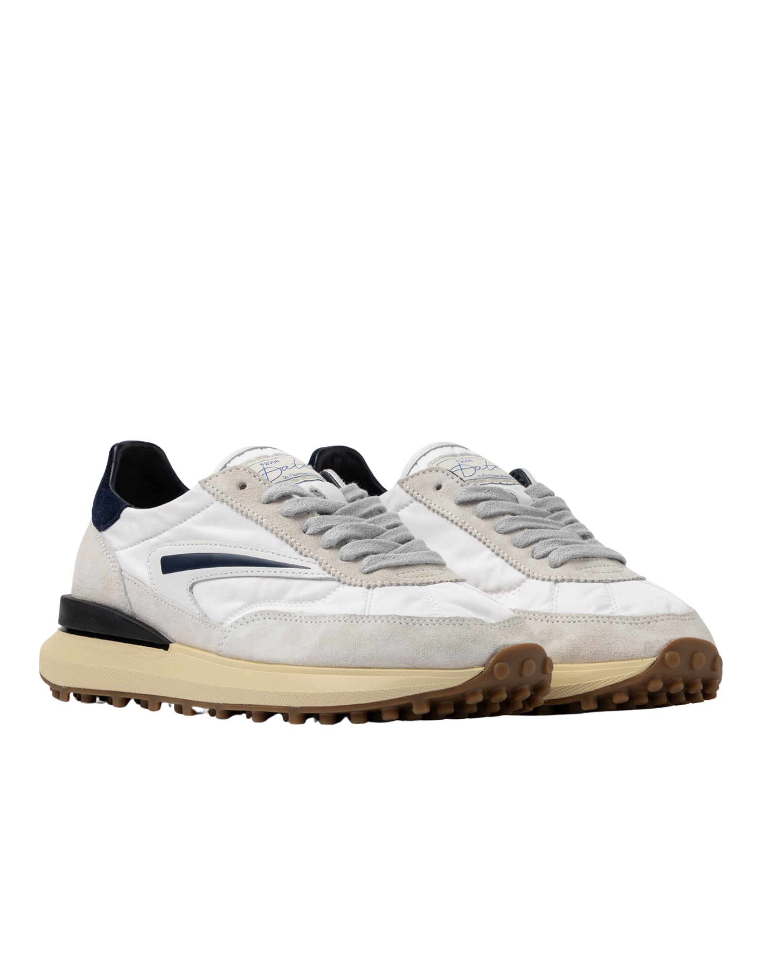 D.A.T.E. Athleta Nylon Men’s White Blue Sneakers M441-AT-NY-WL