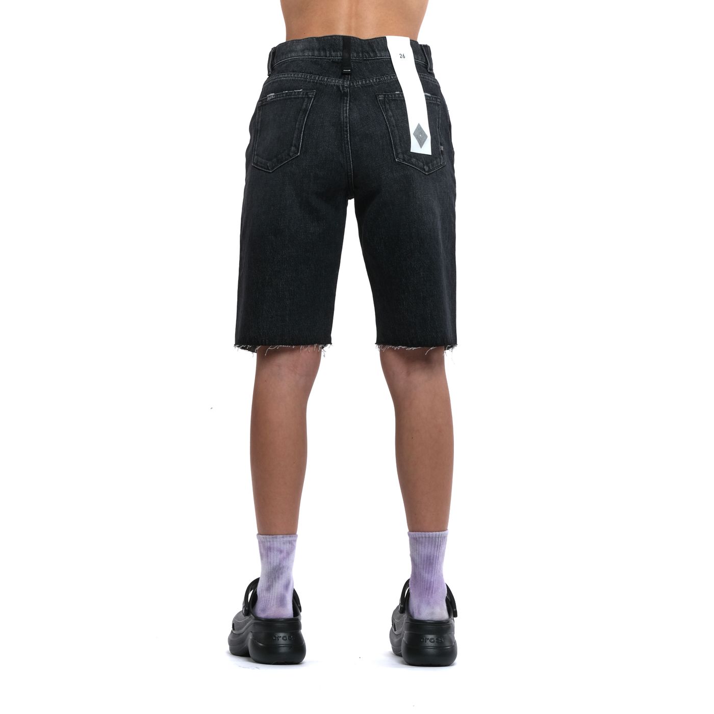 반바지 여자 Amish Haily Amish Black Stone Wash
