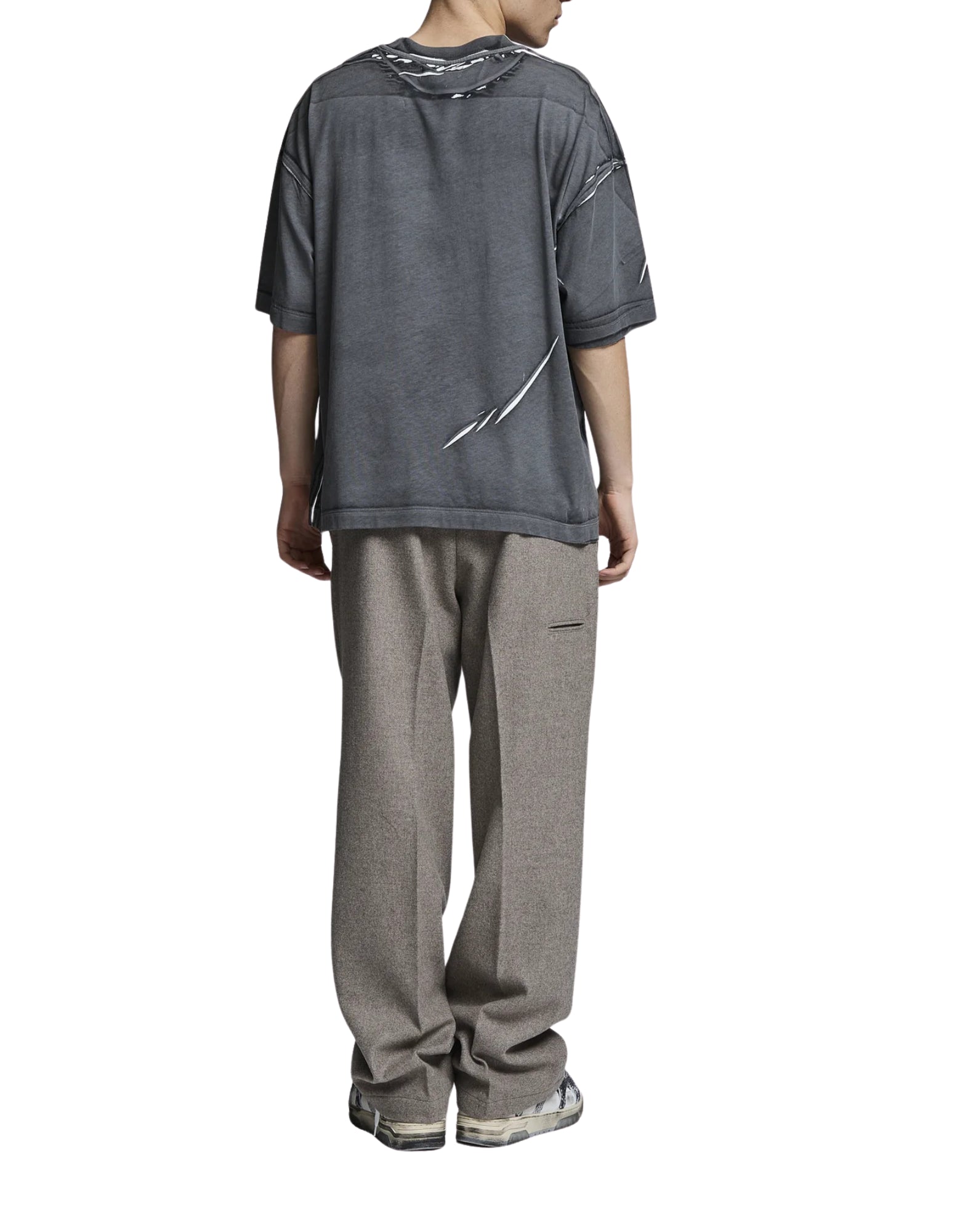 COSTA GREY/BLACK OVERSIZED T-SHIRT - T-Shirt e Polo - PAURA